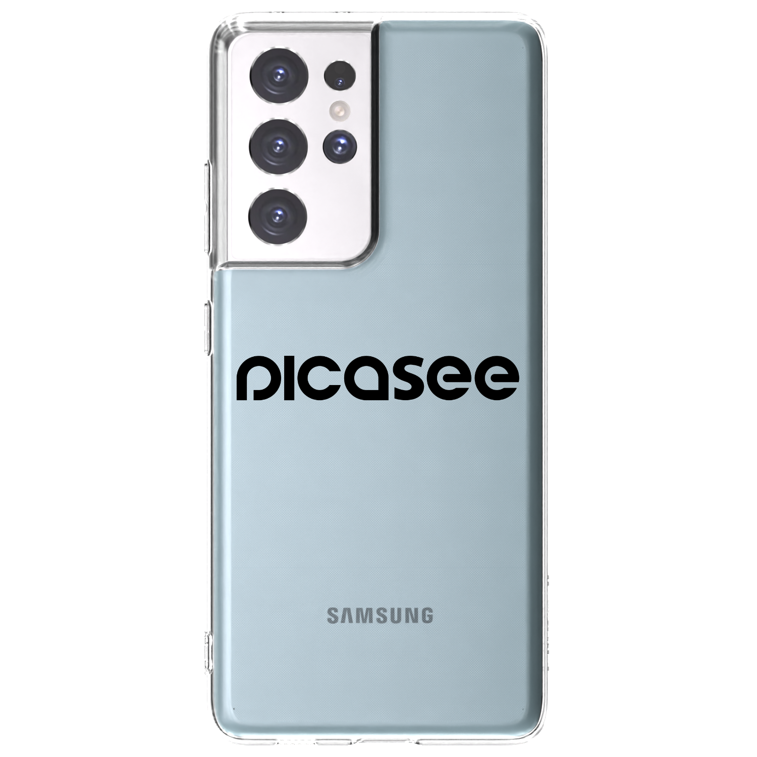 Picasee silikonowe przeźroczyste etui na Samsung Galaxy S21 Ultra 5G G998B - Picasee - new logo - black