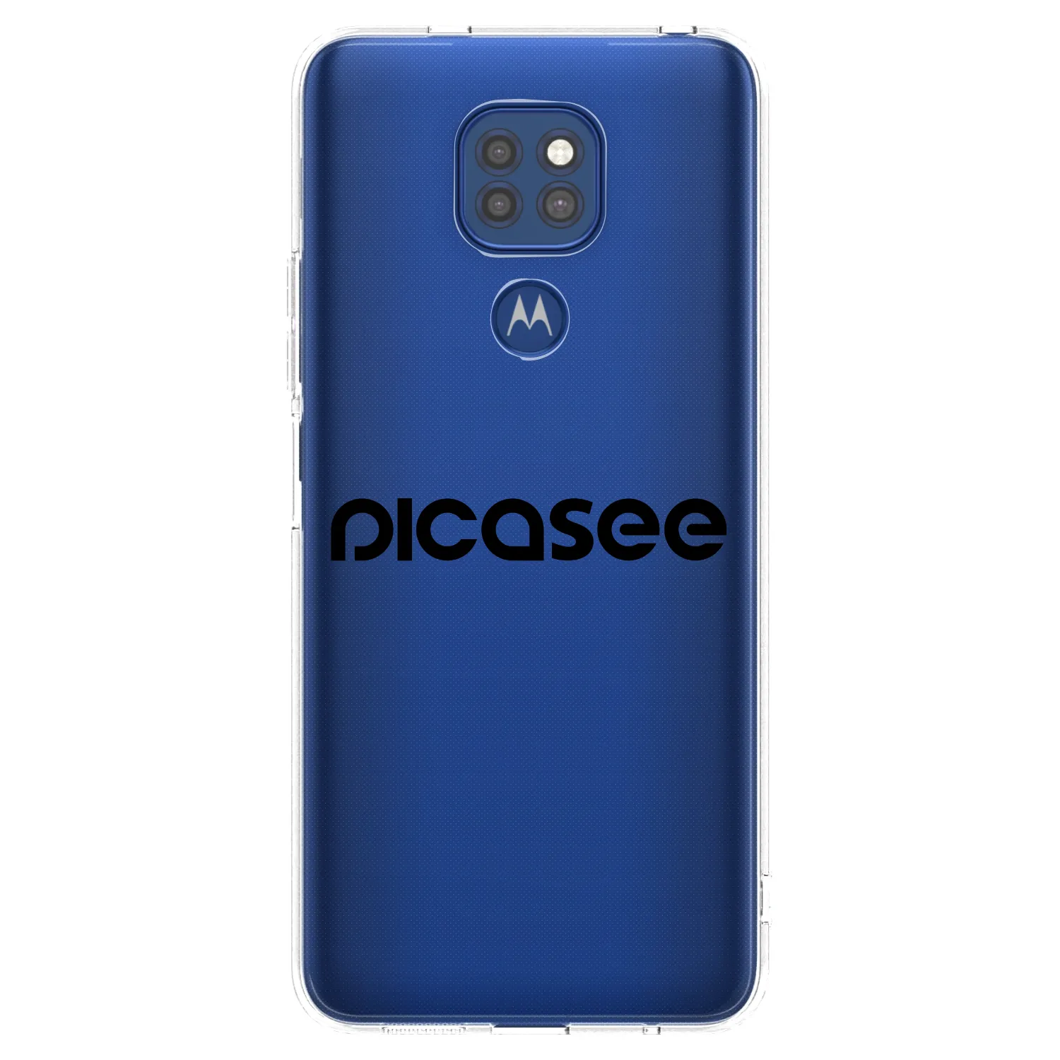 Picasee silikonowe przeźroczyste etui na Motorola Moto G9 Play - Picasee - new logo - black