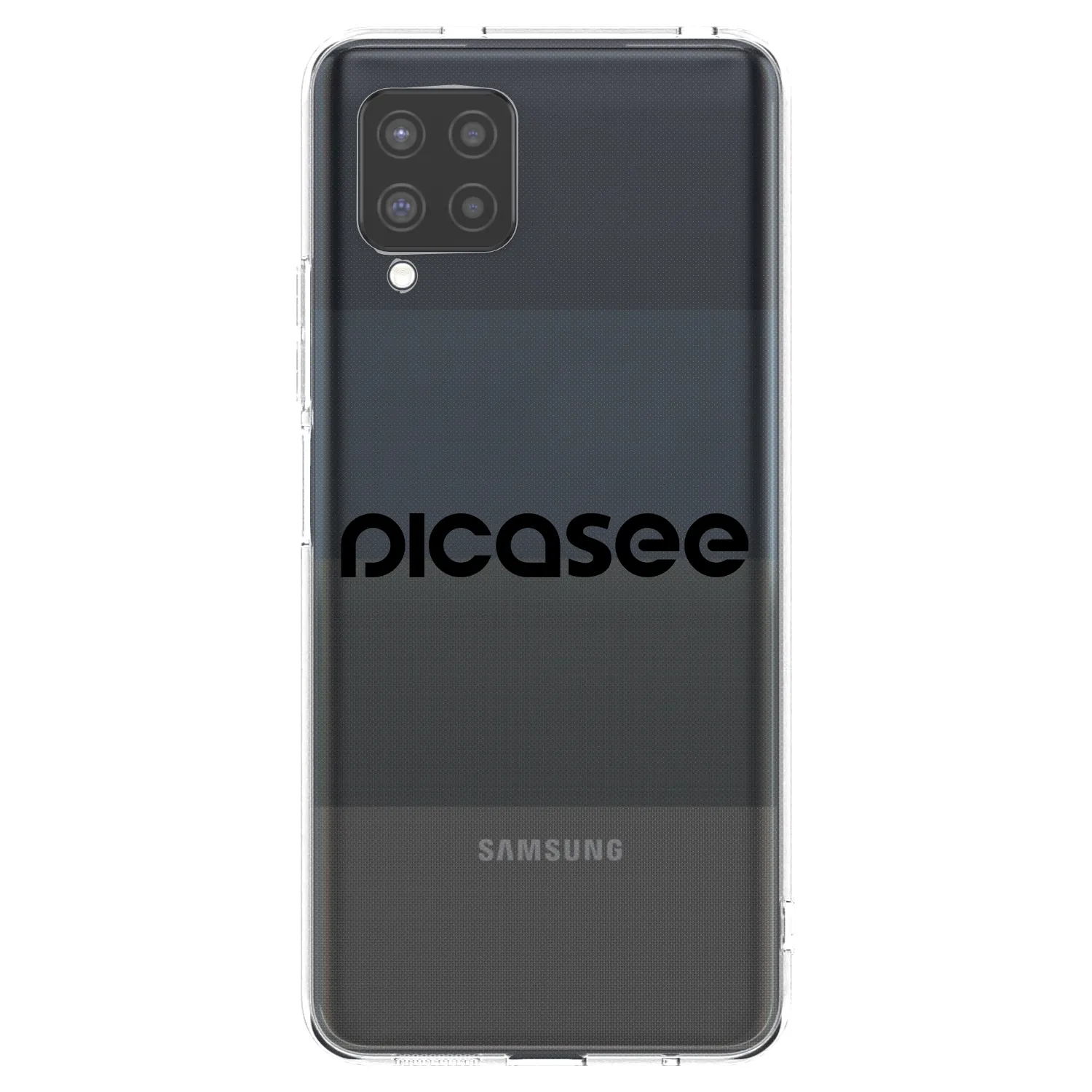 Picasee silikonowe przeźroczyste etui na Samsung Galaxy A42 A426B - Picasee - new logo - black