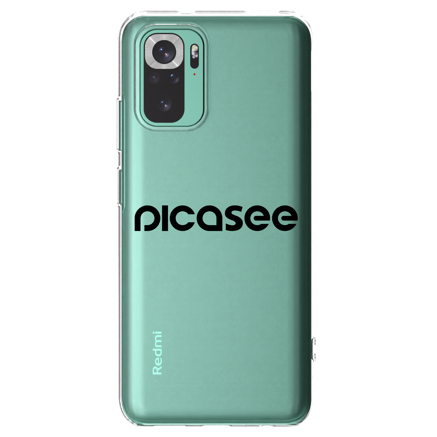 Picasee silikonowe przeźroczyste etui na Xiaomi Redmi Note 10 Pro - Picasee - new logo - black