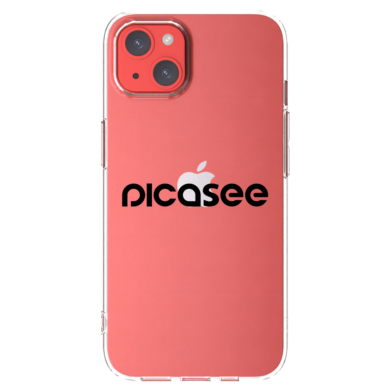 Picasee silikonowe przeźroczyste etui na Apple iPhone 13 - Picasee - new logo - black