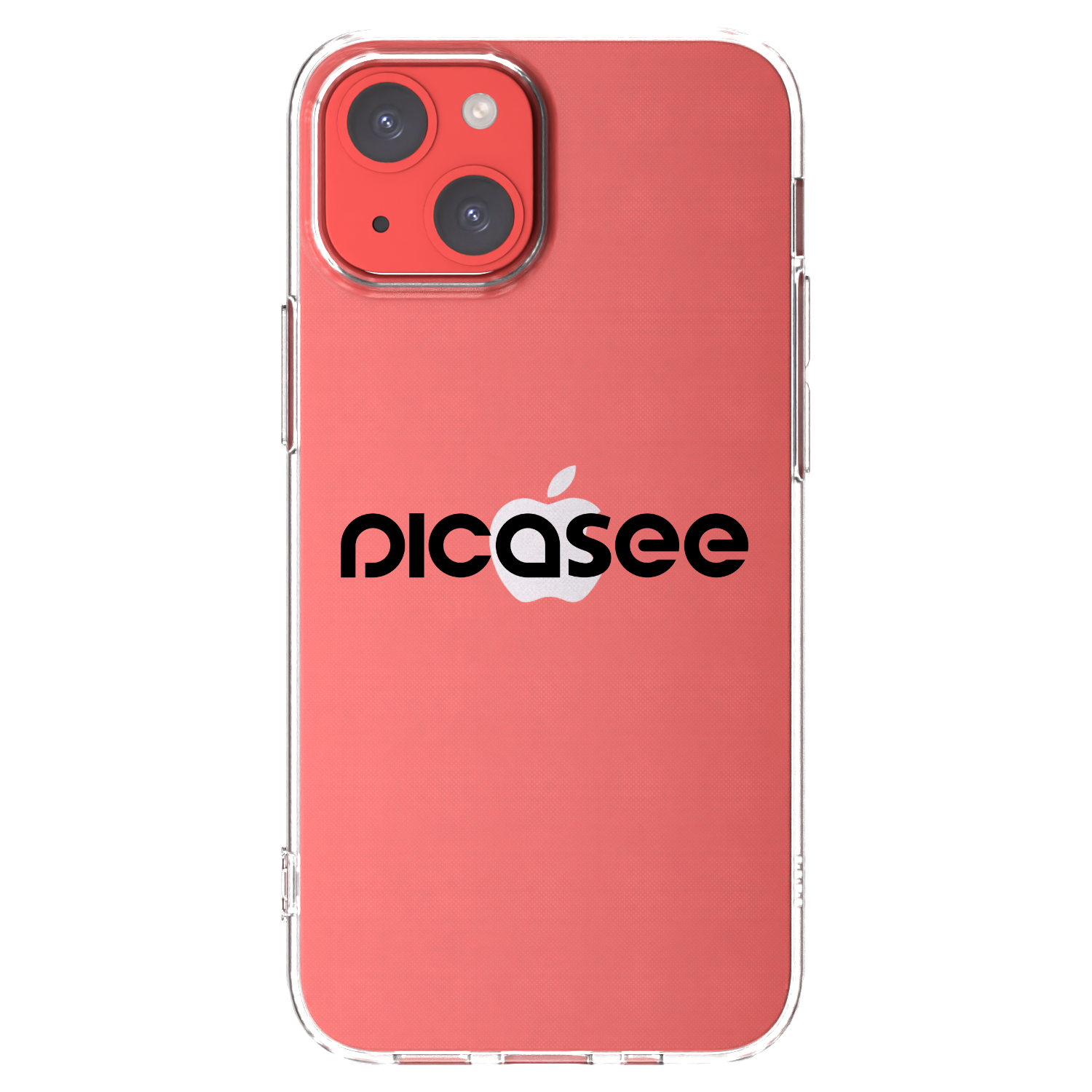 Picasee silikonowe przeźroczyste etui na Apple iPhone 13 mini - Picasee - new logo - black