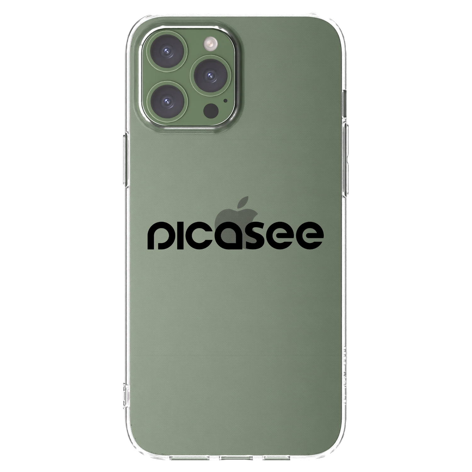 Picasee silikonowe przeźroczyste etui na Apple iPhone 13 Pro Max - Picasee - new logo - black