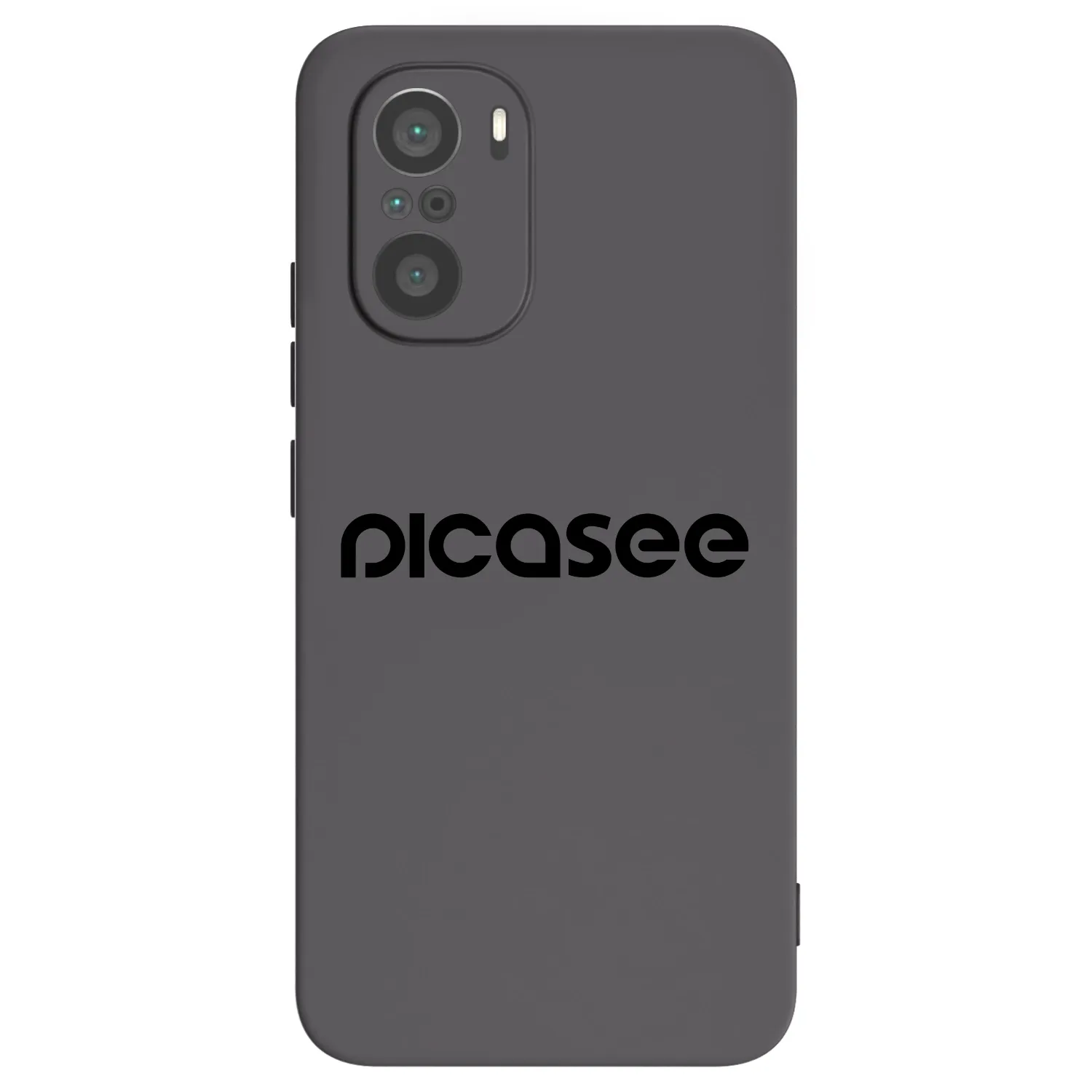 Picasee silikonowe czarne etui na Xiaomi Poco F3 - Picasee - new logo - black