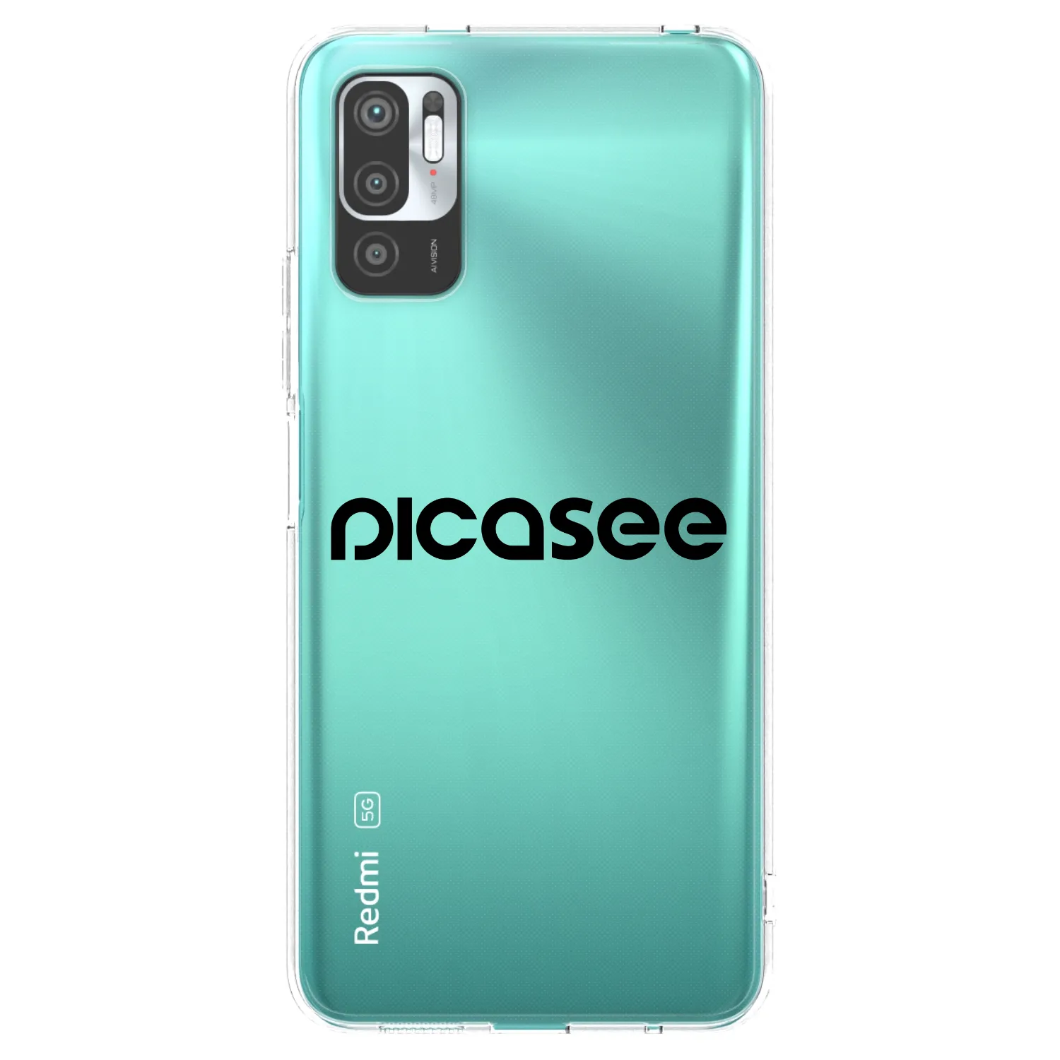 Picasee silikonowe przeźroczyste etui na Xiaomi Redmi Note 10 5G - Picasee - new logo - black