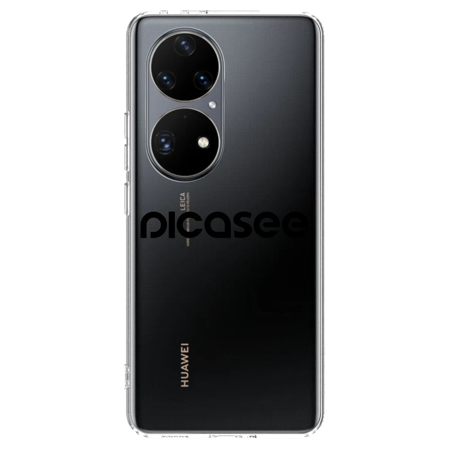 Picasee silikonowe przeźroczyste etui na Huawei P50 - Picasee - new logo - black