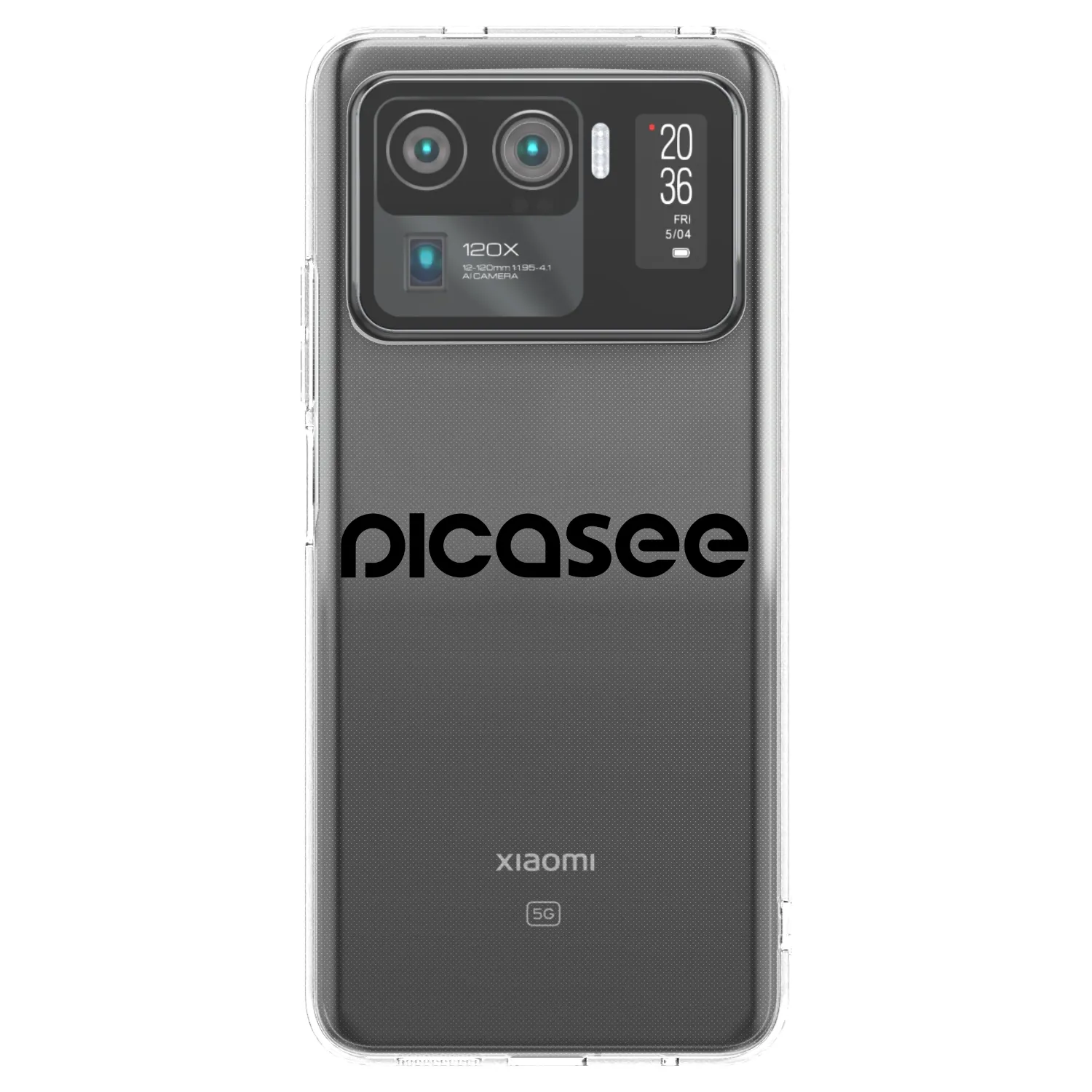 Picasee silikonowe przeźroczyste etui na Xiaomi Mi 11 Ultra - Picasee - new logo - black