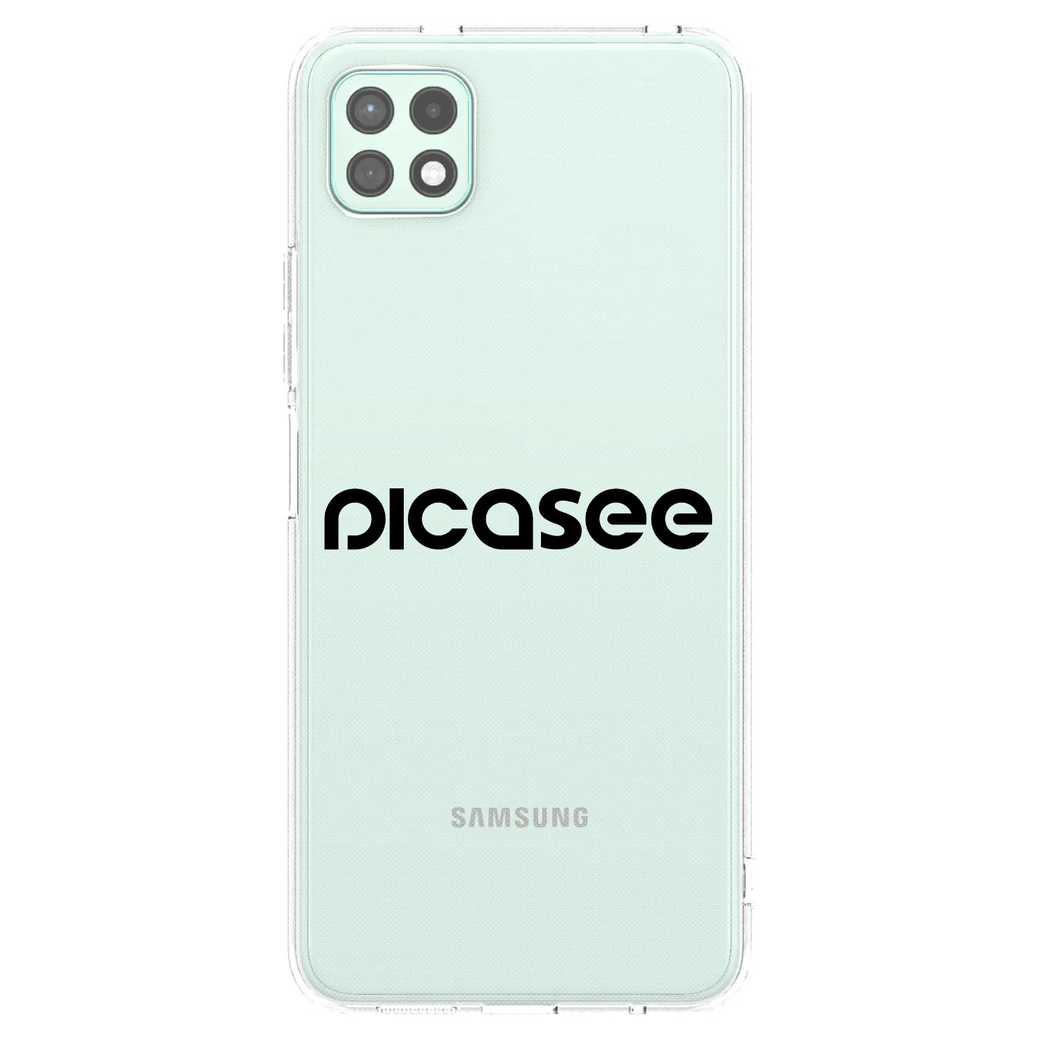 Picasee silikonowe przeźroczyste etui na Samsung Galaxy A22 A226B 5G - Picasee - new logo - black