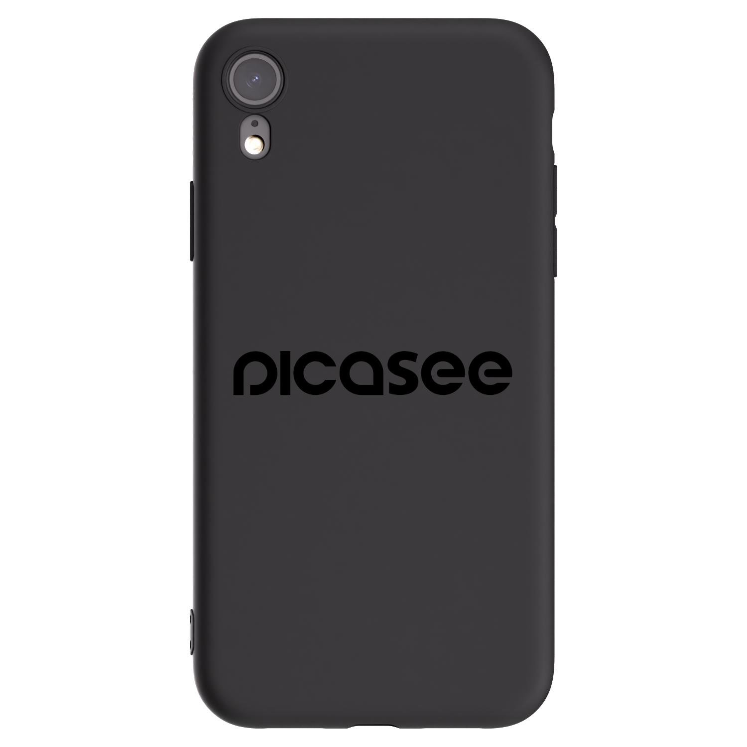 Picasee silikonowe czarne etui na Apple iPhone XR - Picasee - new logo - black