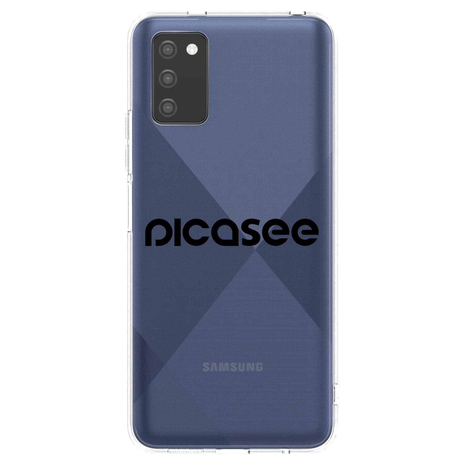 Picasee silikonowe przeźroczyste etui na Samsung Galaxy A02s A025G - Picasee - new logo - black