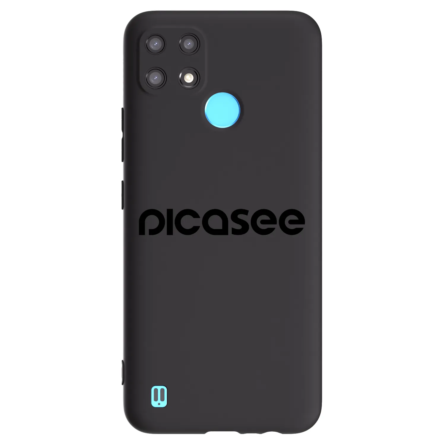 Picasee silikonowe czarne etui na Realme C21 - Picasee - new logo - black