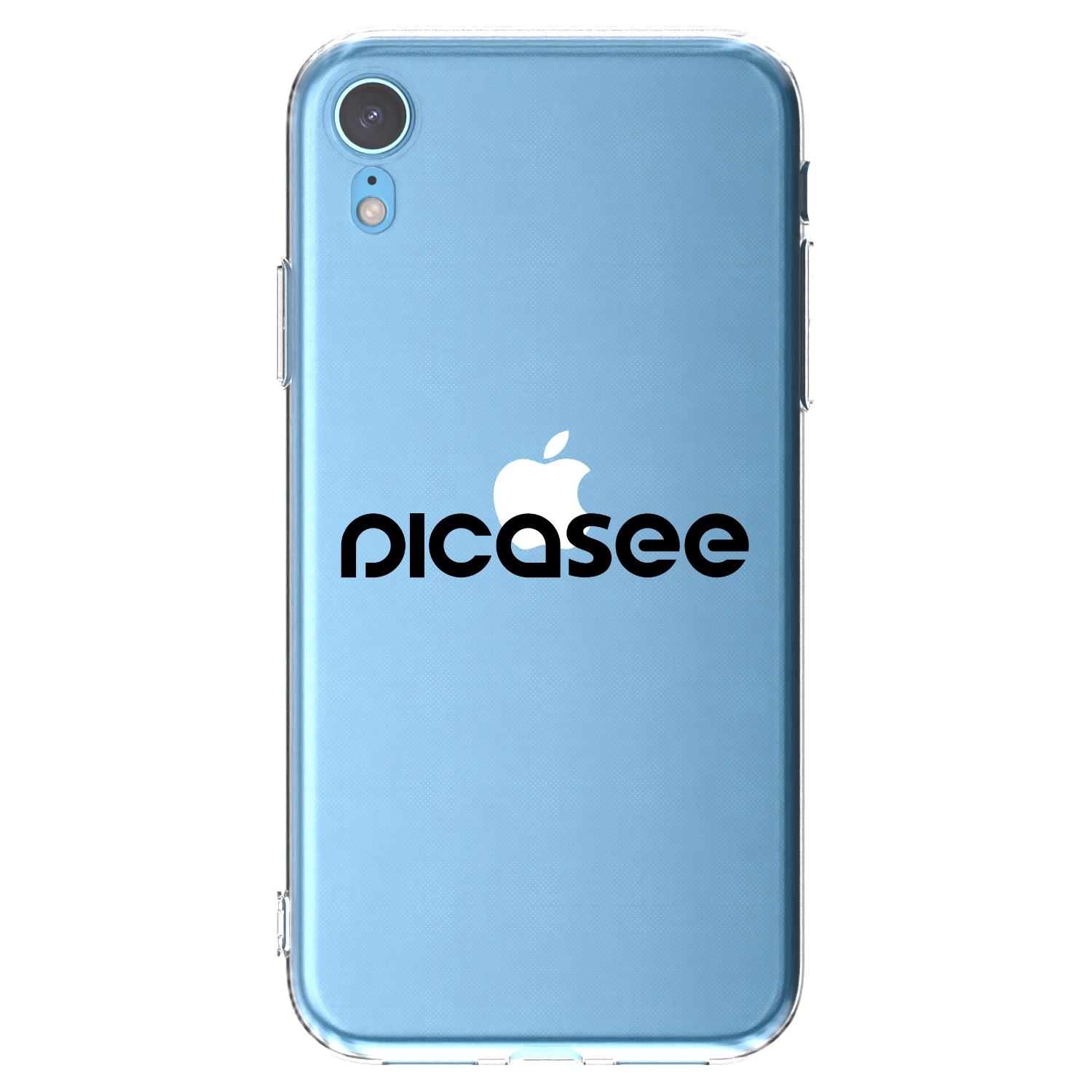 Picasee silikonowe przeźroczyste etui na Apple iPhone XR - Picasee - new logo - black