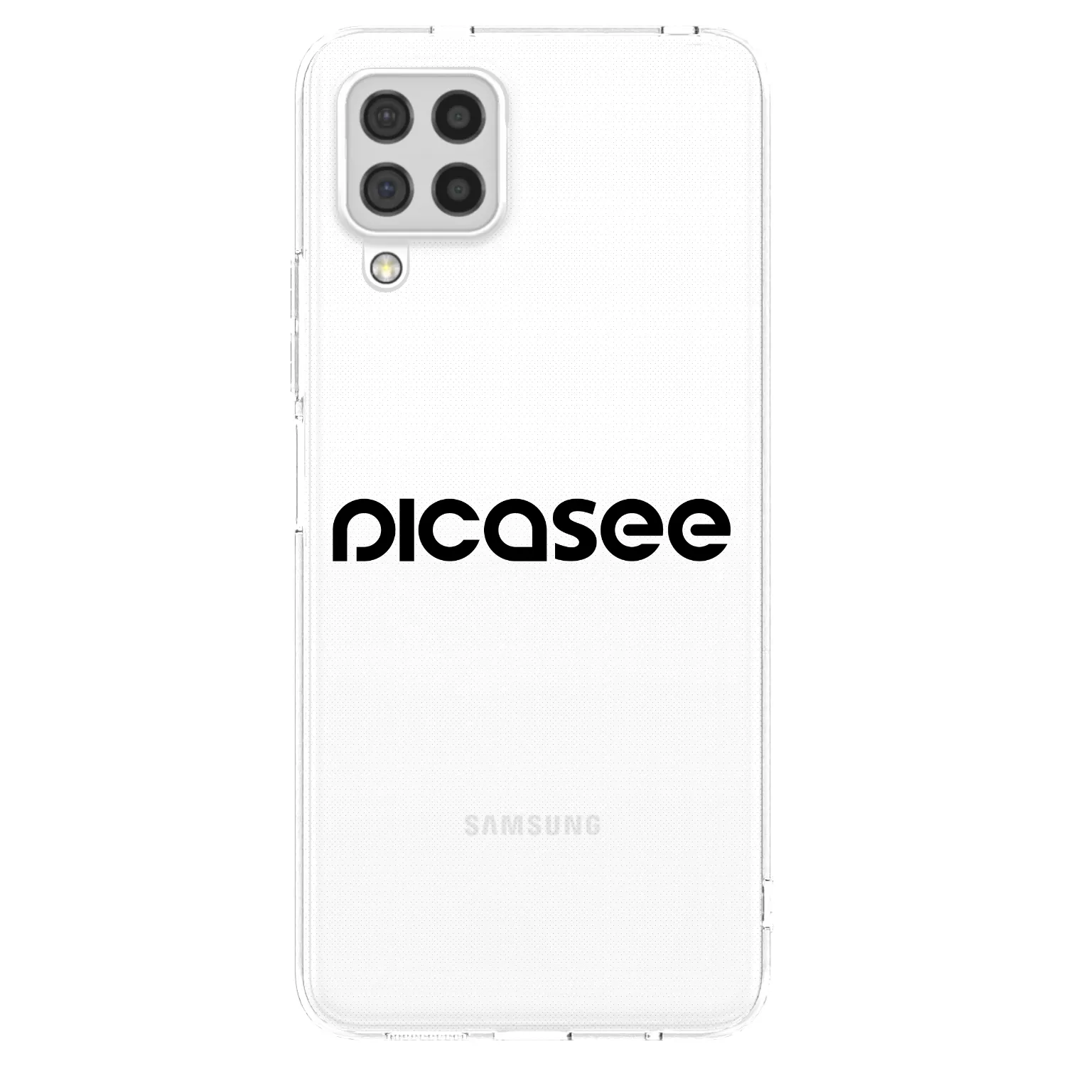 Picasee silikonowe przeźroczyste etui na Samsung Galaxy A22 A225F 4G - Picasee - new logo - black