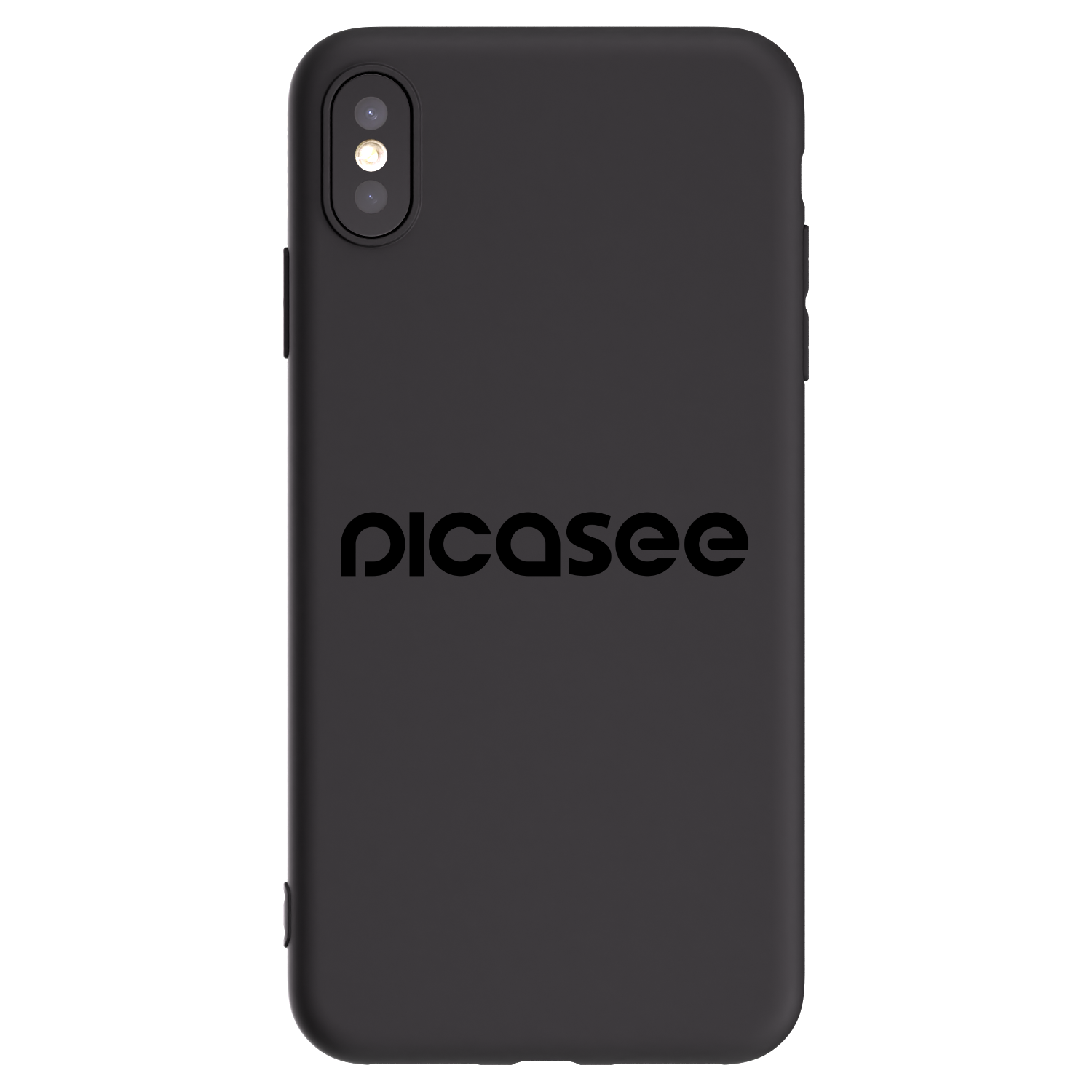 Picasee silikonowe czarne etui na Apple iPhone XS Max - Picasee - new logo - black