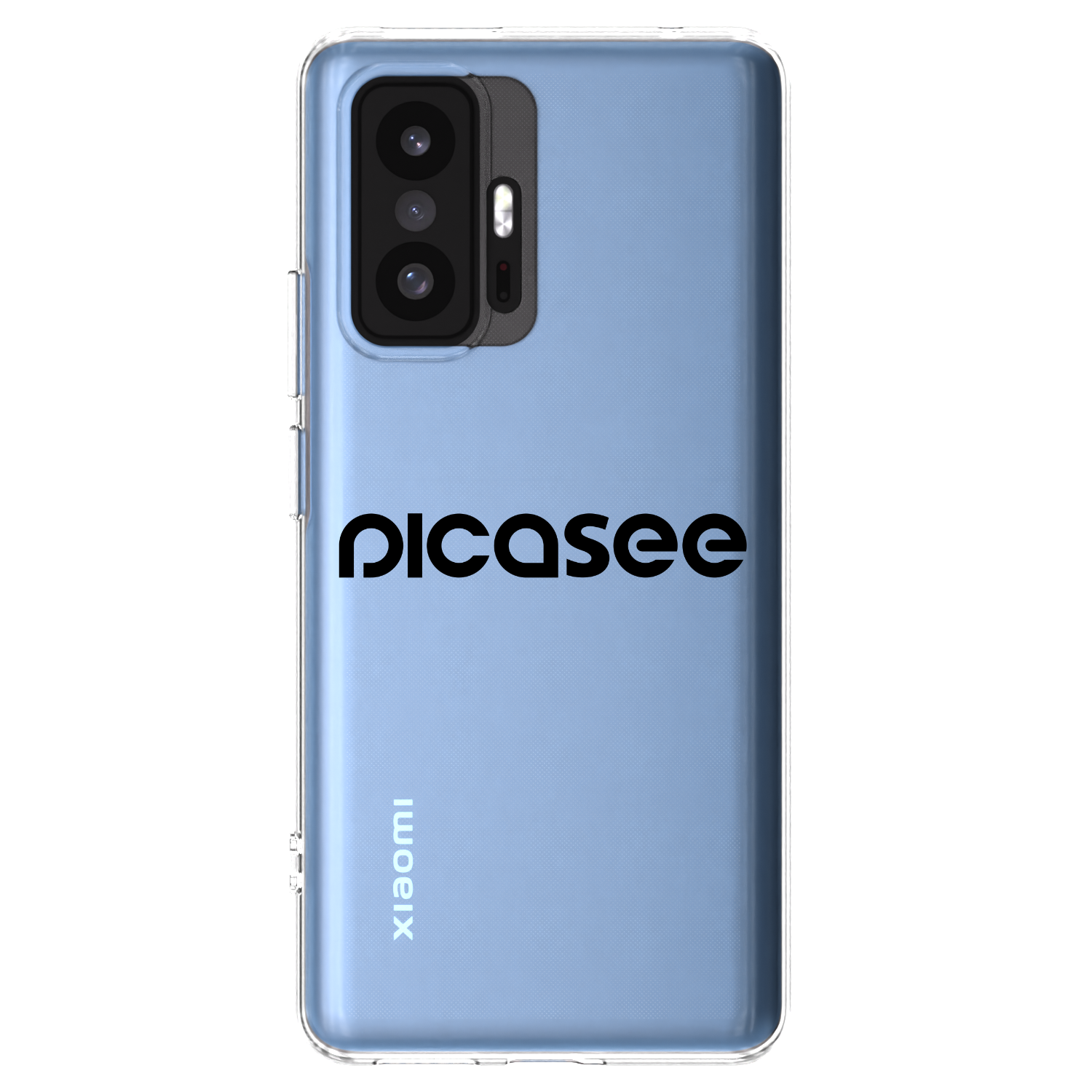 Picasee silikonowe przeźroczyste etui na Xiaomi 11T - Picasee - new logo - black