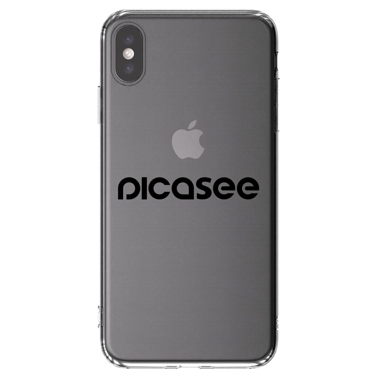 Picasee silikonowe przeźroczyste etui na Apple iPhone XS Max - Picasee - new logo - black