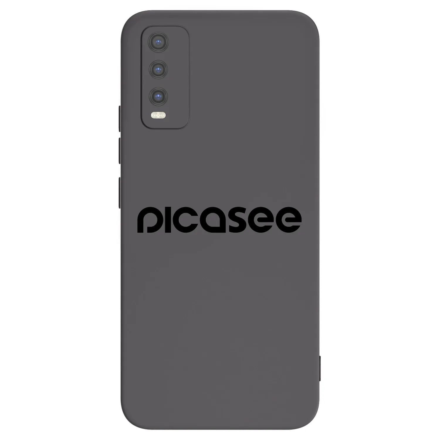 Picasee silikonowe czarne etui na Vivo Y20s - Picasee - new logo - black