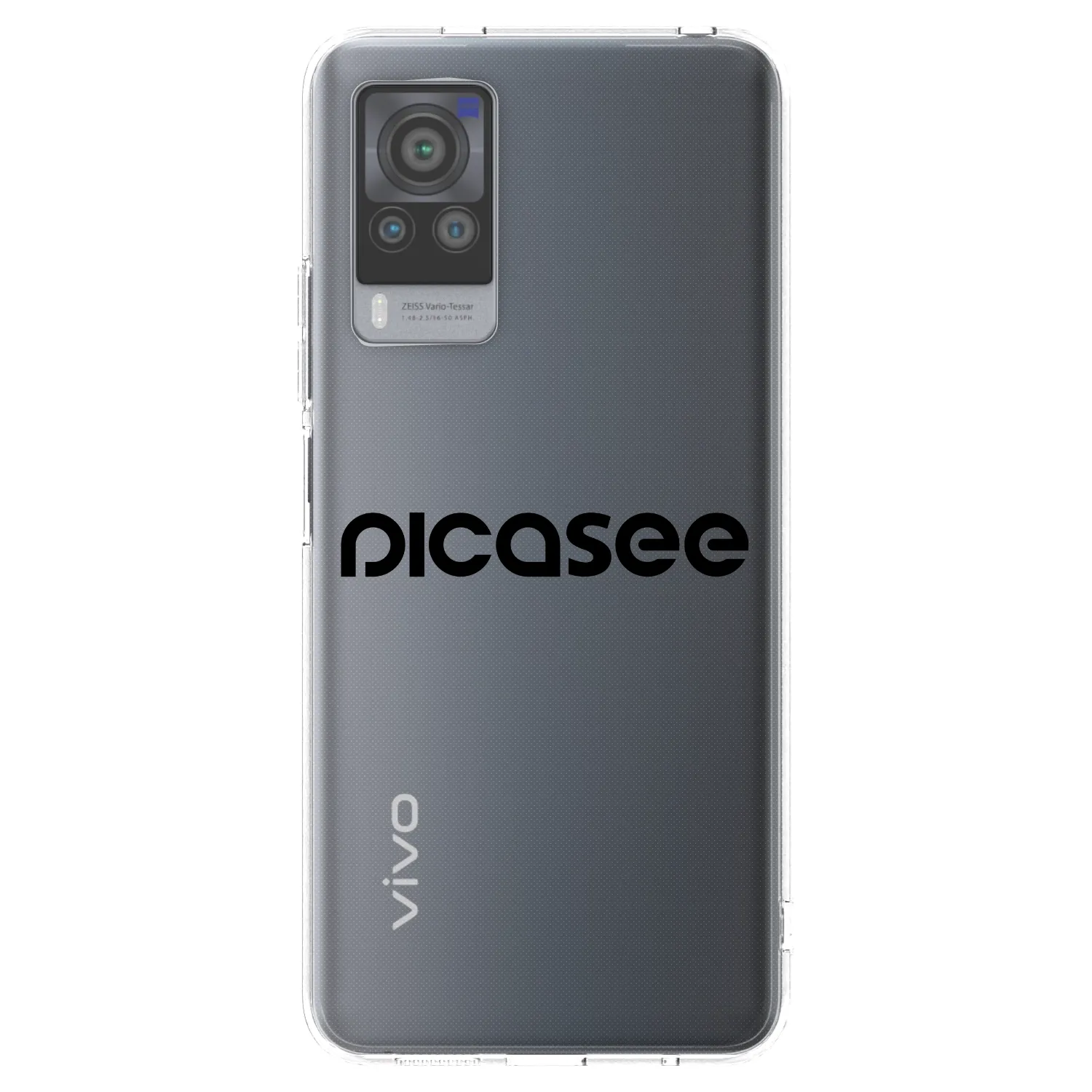 Picasee silikonowe przeźroczyste etui na Vivo X60 Pro 5G - Picasee - new logo - black