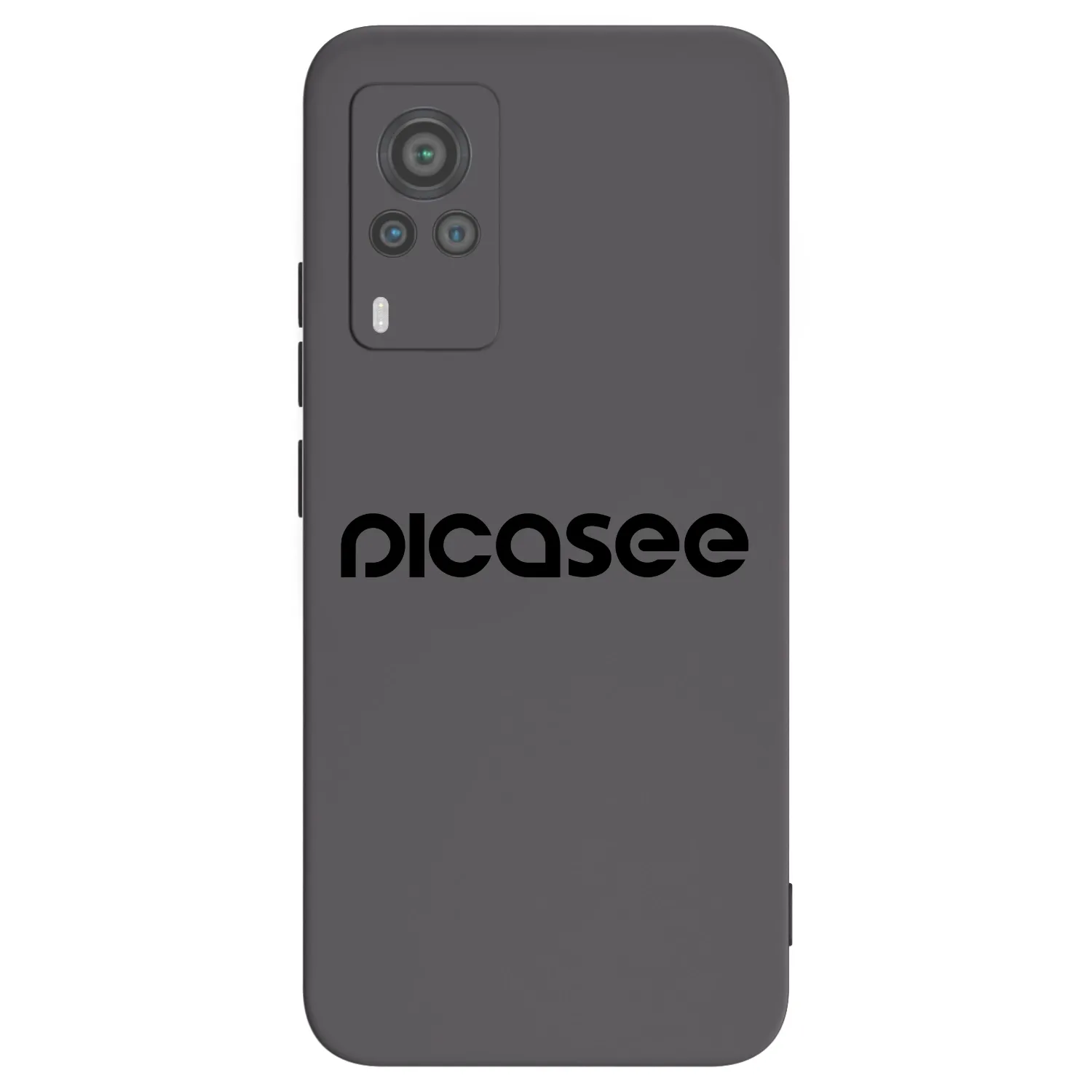 Picasee silikonowe czarne etui na Vivo X60 Pro 5G - Picasee - new logo - black