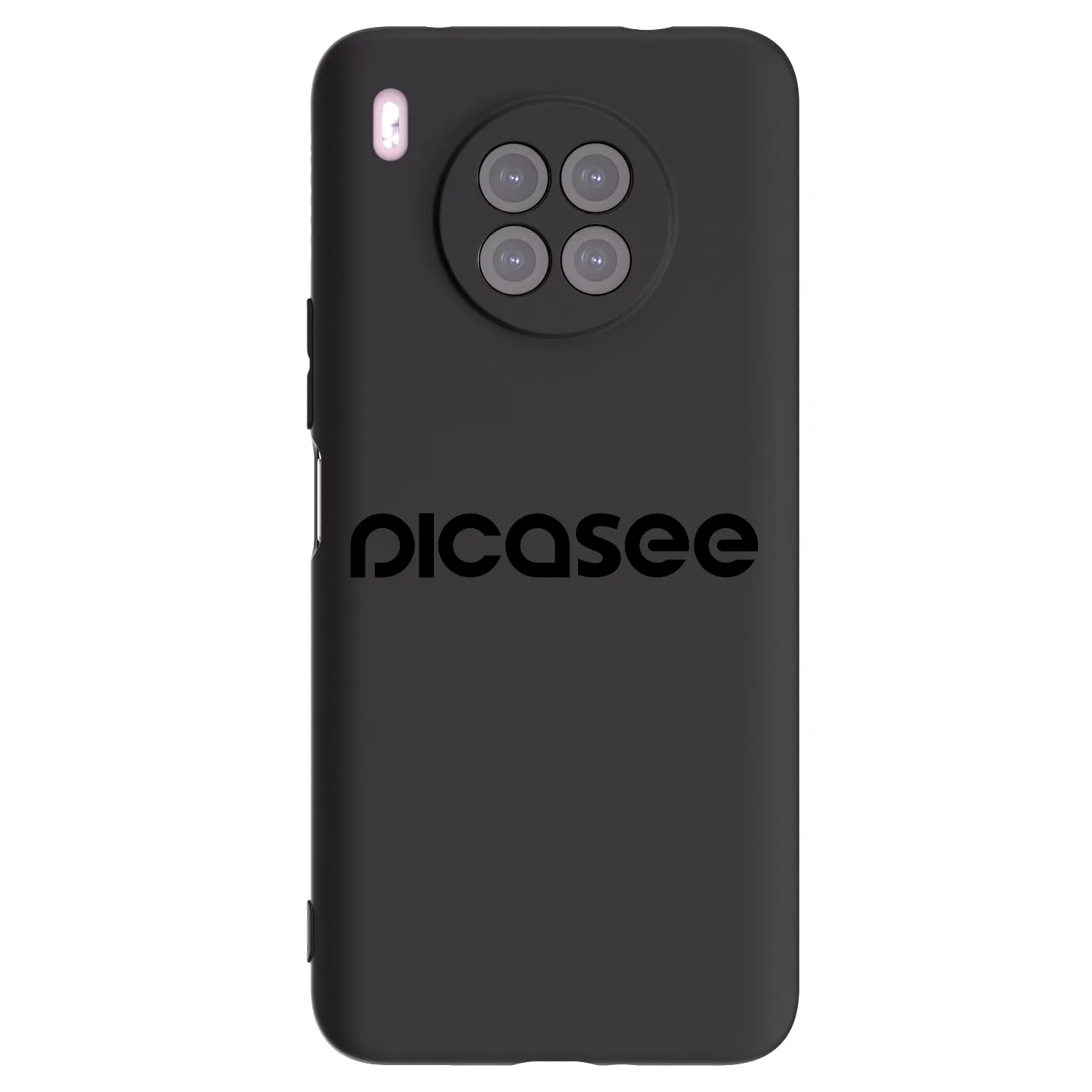 Picasee silikonowe czarne etui na Huawei Nova 8i - Picasee - new logo - black