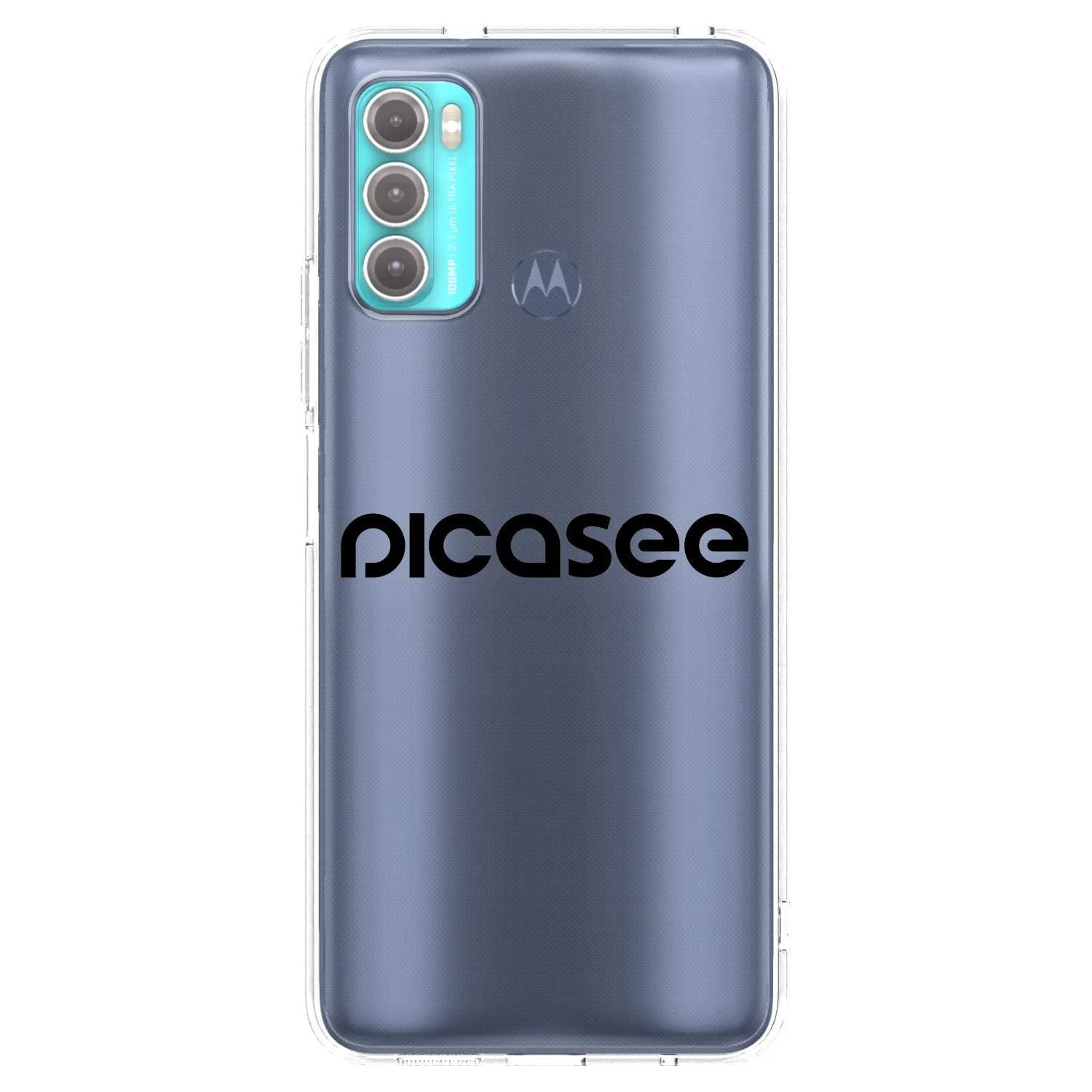 Picasee silikonowe przeźroczyste etui na Motorola Moto G60 - Picasee - new logo - black