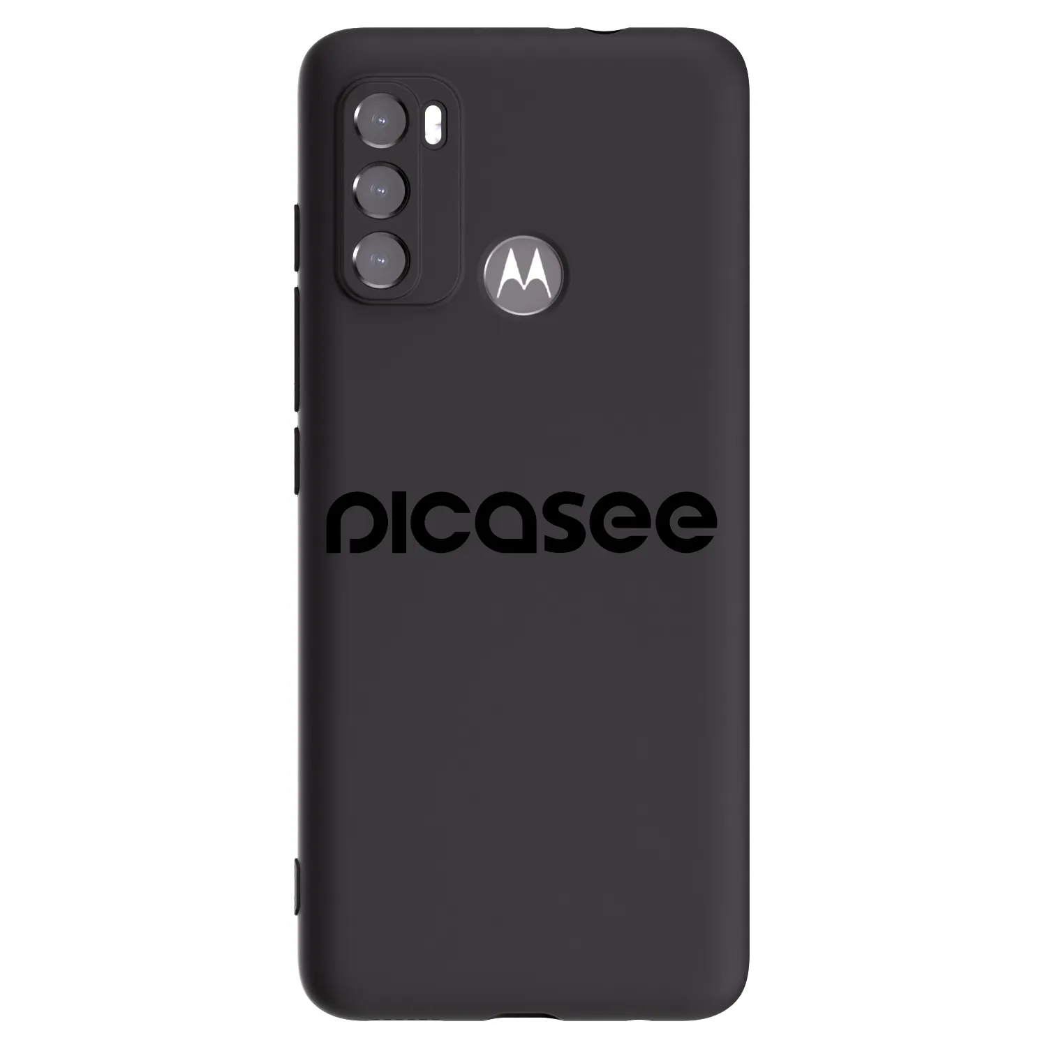 Picasee silikonowe czarne etui na Motorola Moto G60 - Picasee - new logo - black
