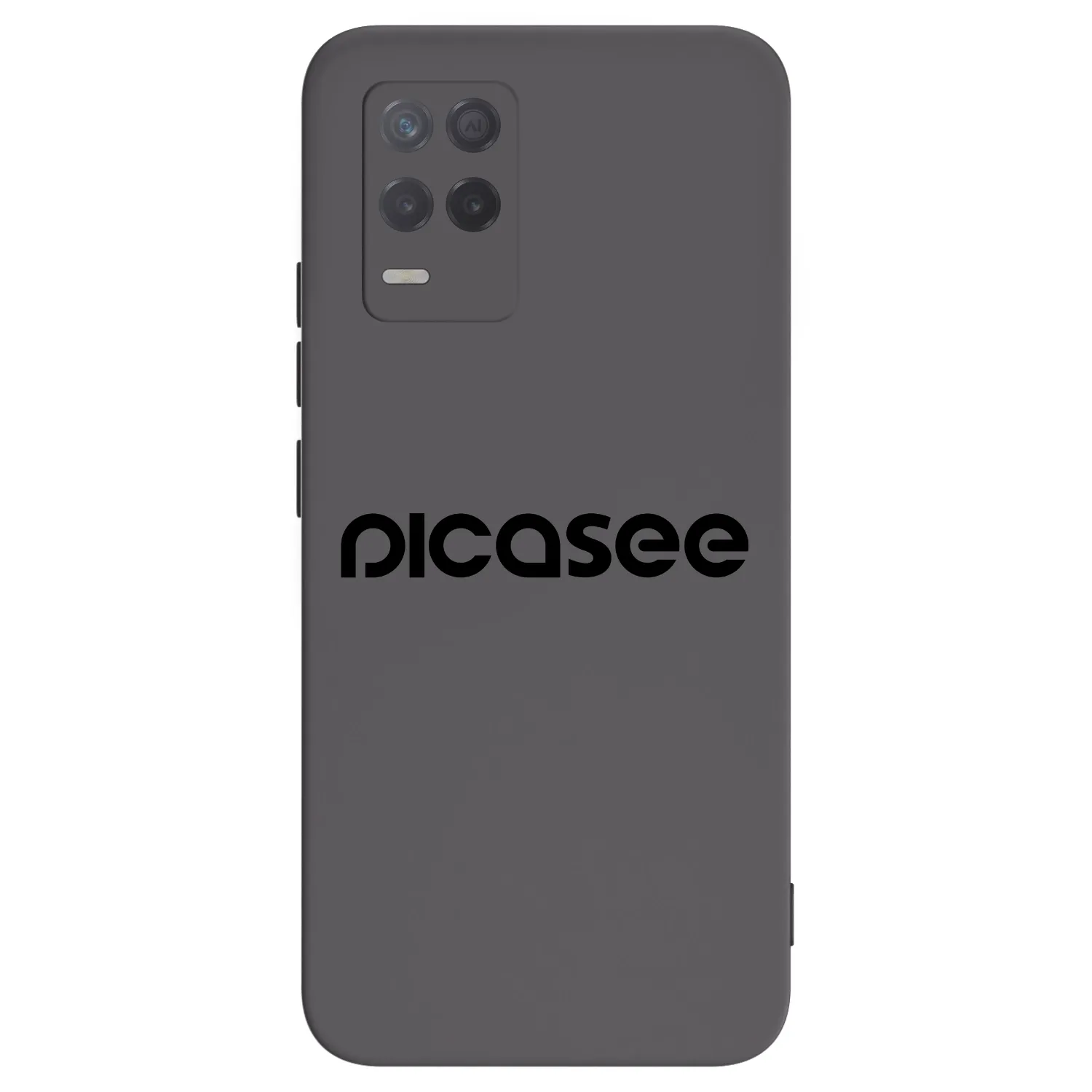 Picasee silikonowe czarne etui na Realme 8 5G - Picasee - new logo - black