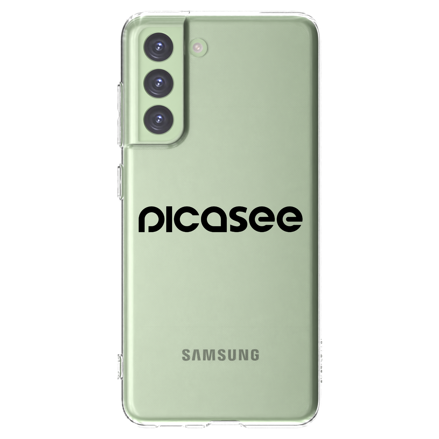 Picasee silikonowe przeźroczyste etui na Samsung Galaxy S21 FE 5G - Picasee - new logo - black