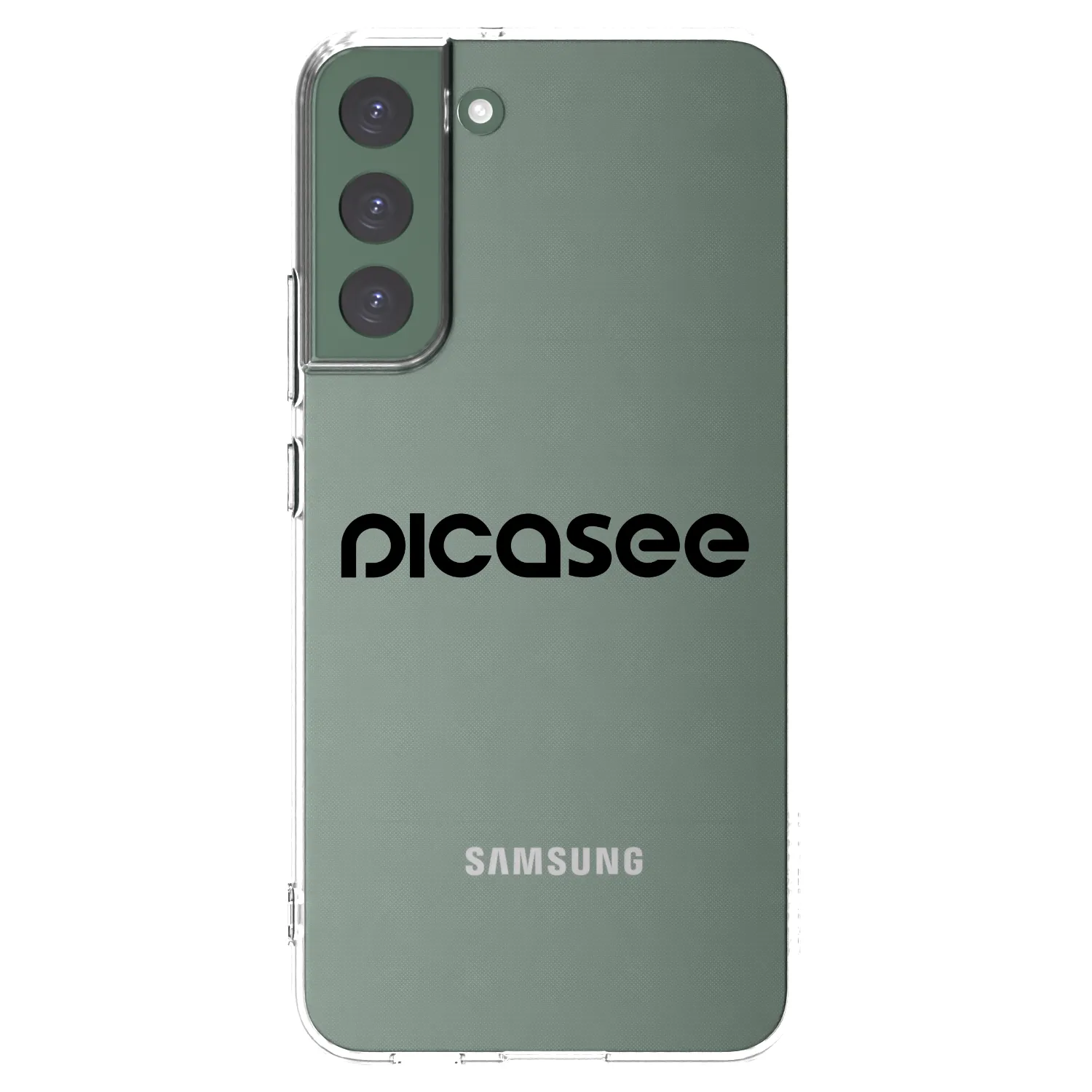 Picasee silikonowe przeźroczyste etui na Samsung Galaxy S22+ 5G - Picasee - new logo - black