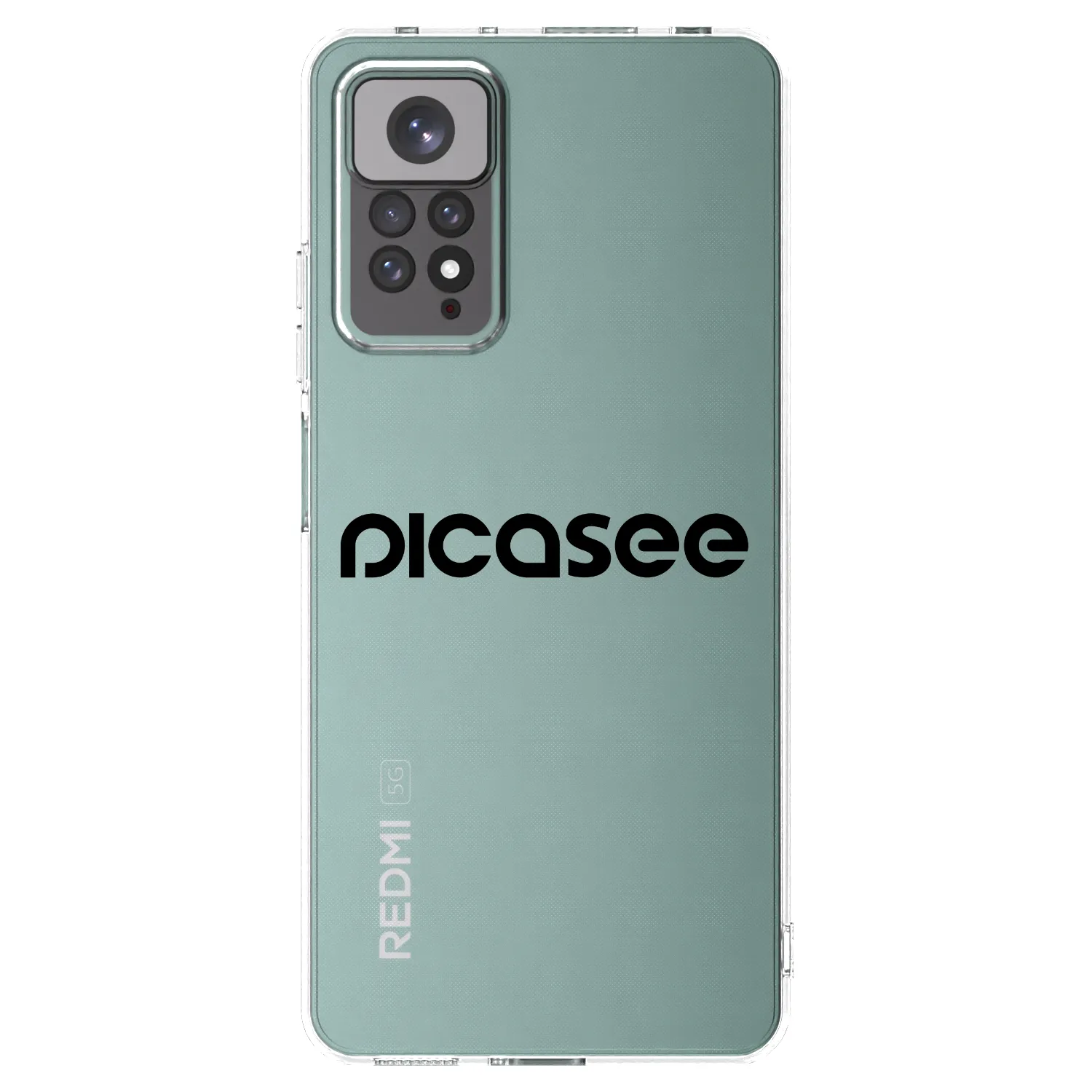 Picasee silikonowe przeźroczyste etui na Xiaomi Redmi Note 11S 4G - Picasee - new logo - black