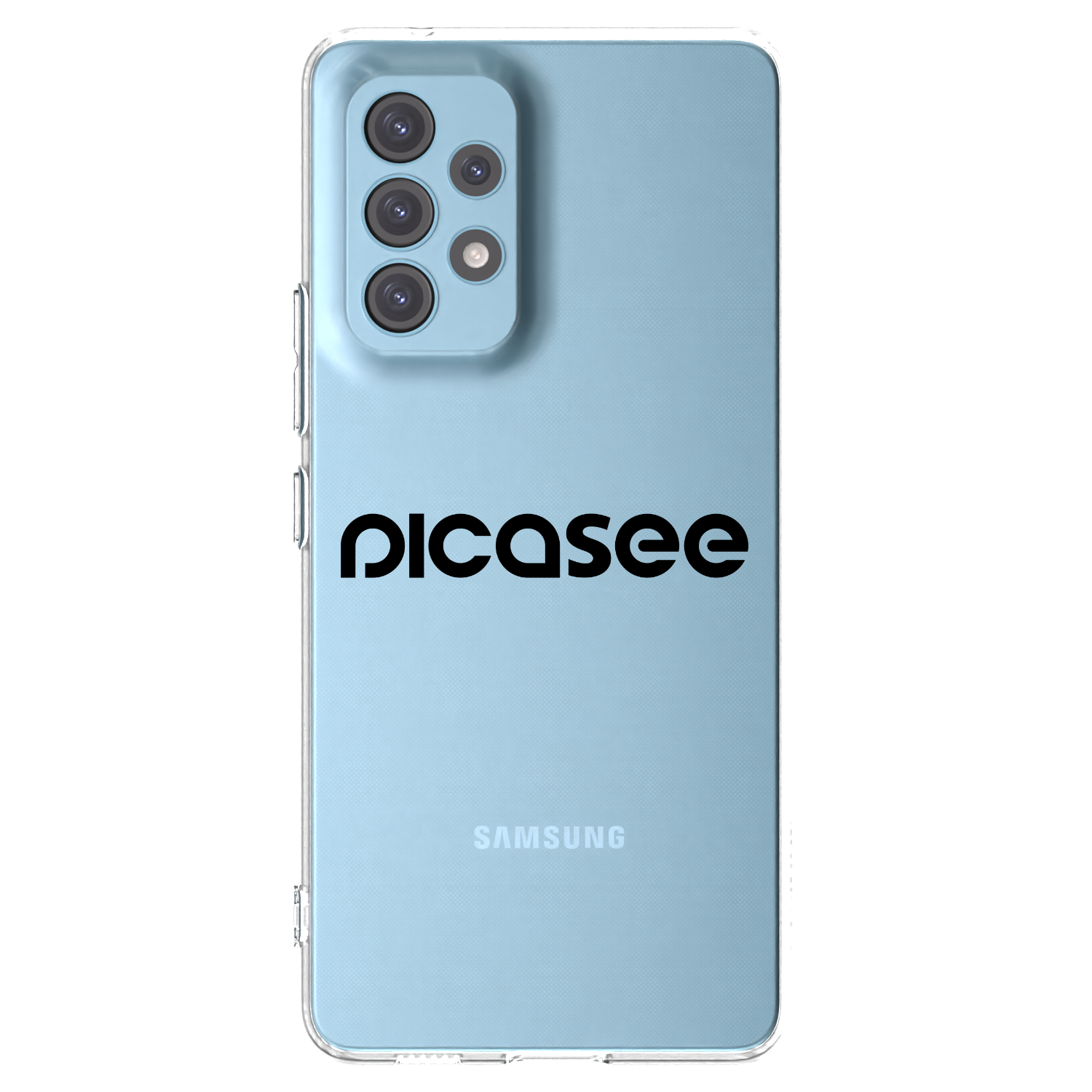 Picasee silikonowe przeźroczyste etui na Samsung Galaxy A53 5G A536 - Picasee - new logo - black