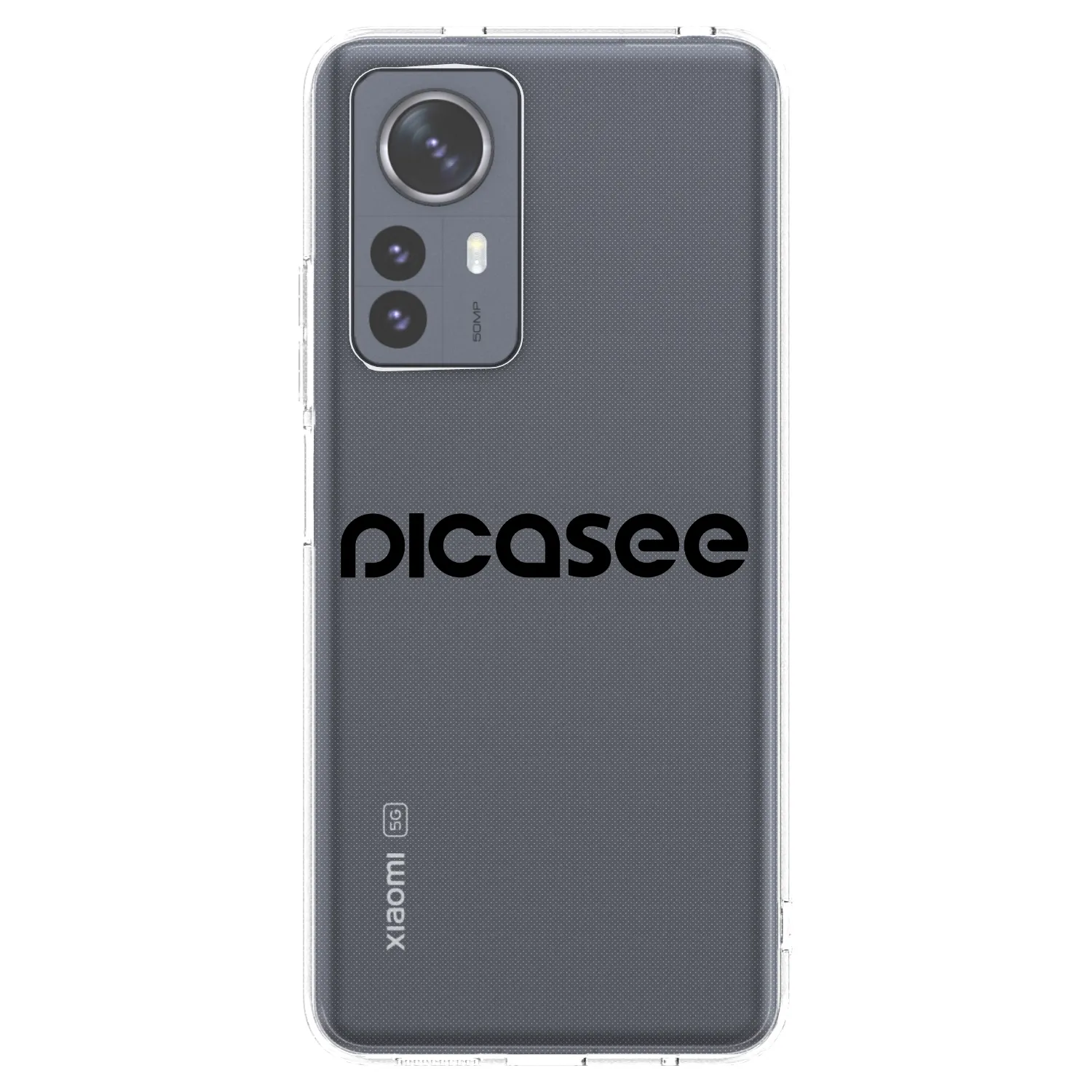 Picasee silikonowe przeźroczyste etui na Xiaomi 12 Pro - Picasee - new logo - black