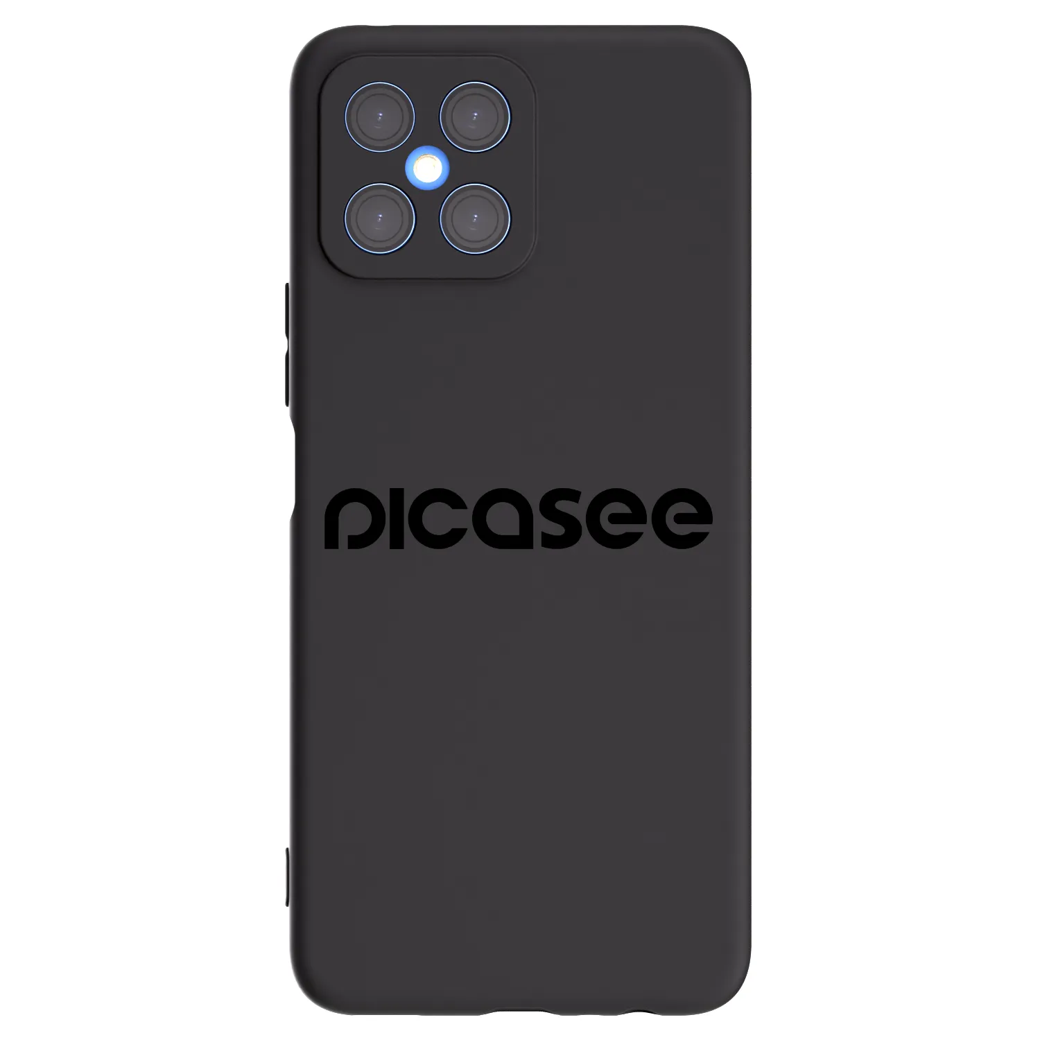 Picasee silikonowe czarne etui na Honor X8 4G - Picasee - new logo - black