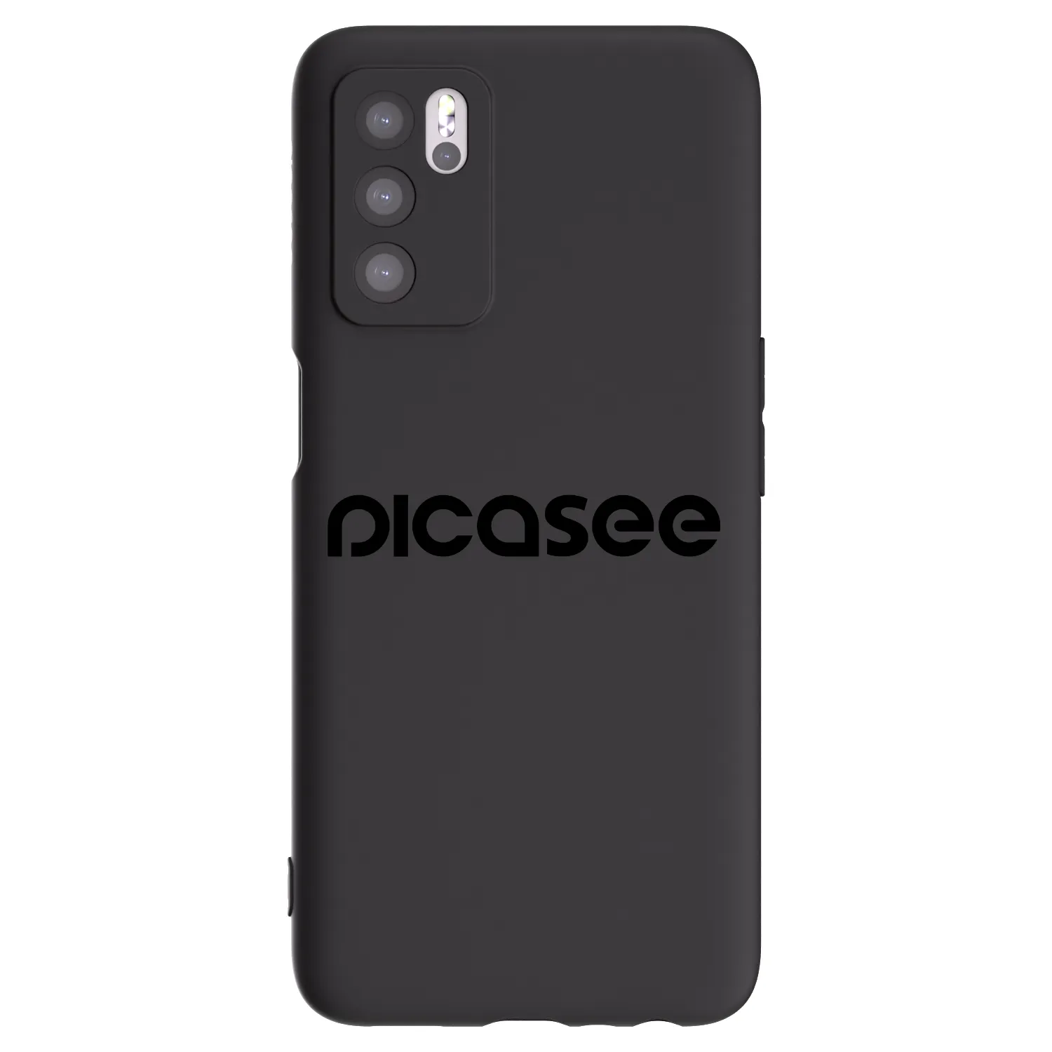 Picasee silikonowe czarne etui na OPPO A16s - Picasee - new logo - black