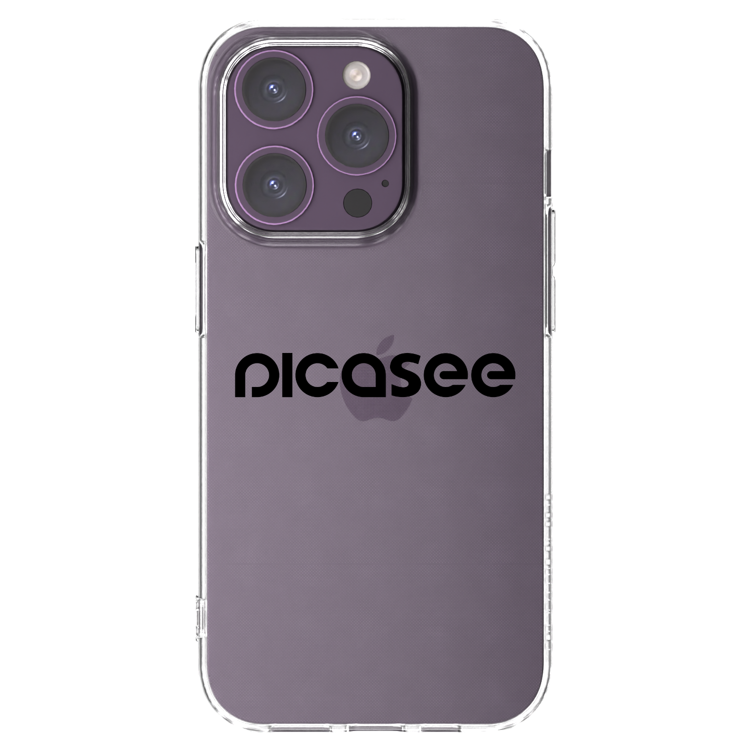 Picasee silikonowe przeźroczyste etui na Apple iPhone 14 Pro - Picasee - new logo - black