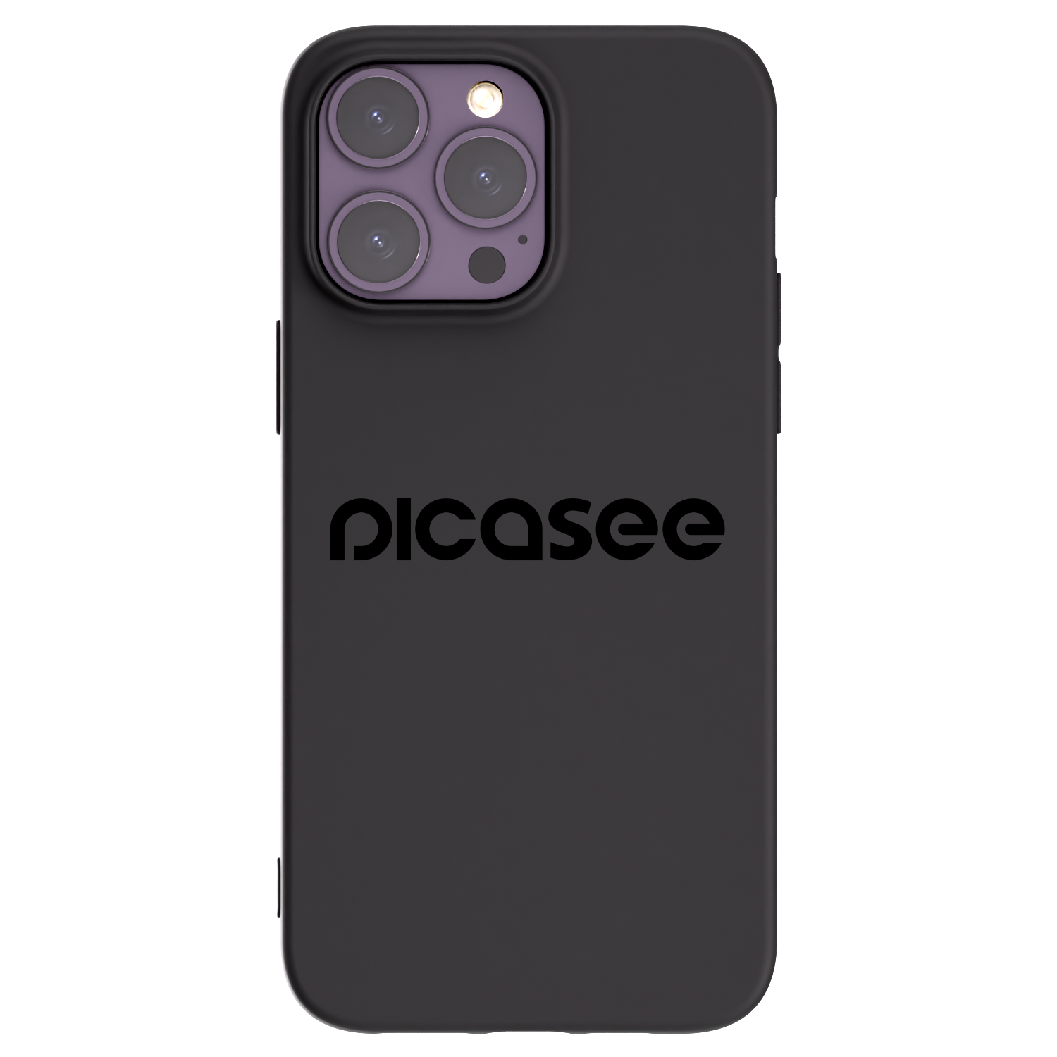 Picasee silikonowe czarne etui na Apple iPhone 14 Pro Max - Picasee - new logo - black