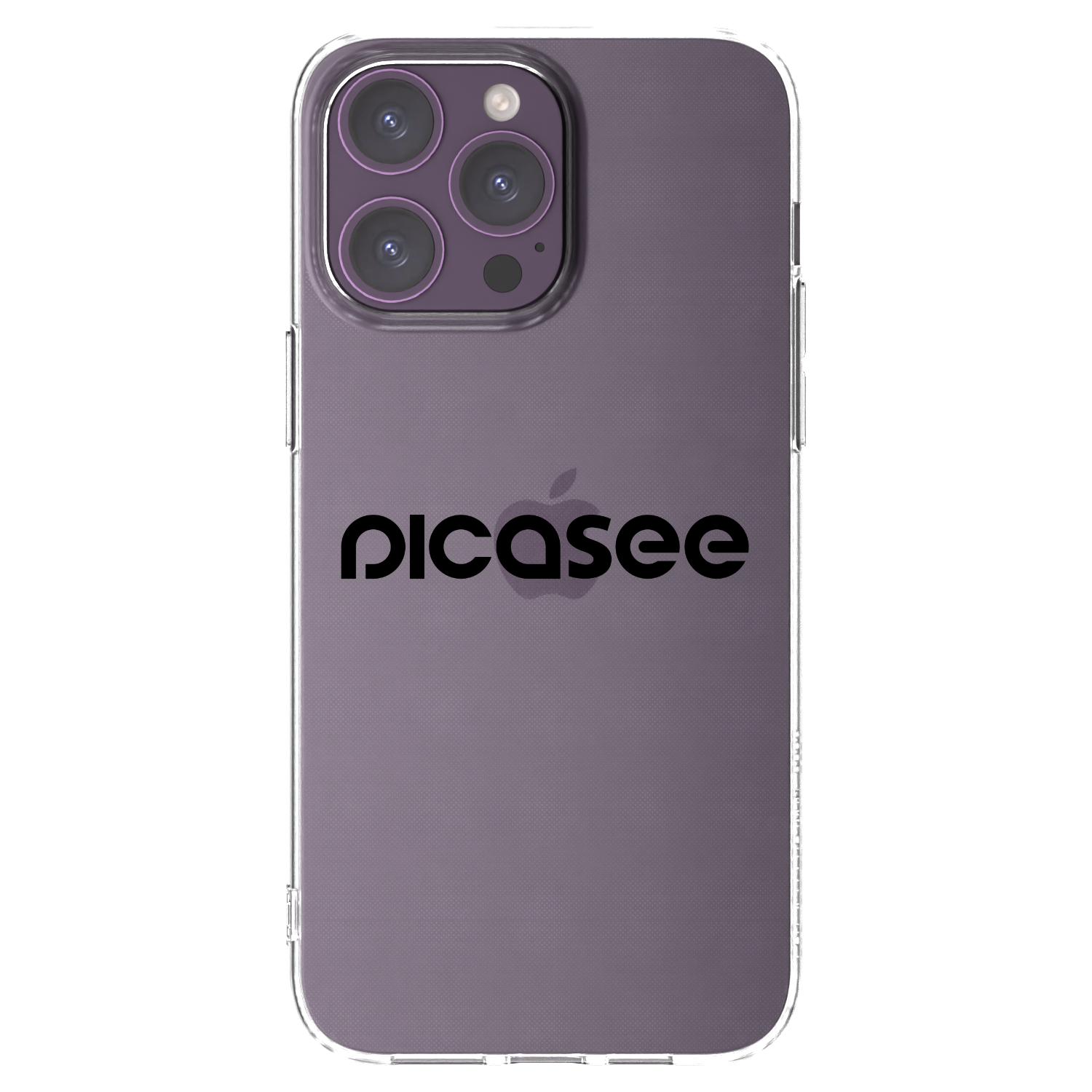 Picasee silikonowe przeźroczyste etui na Apple iPhone 14 Pro Max - Picasee - new logo - black