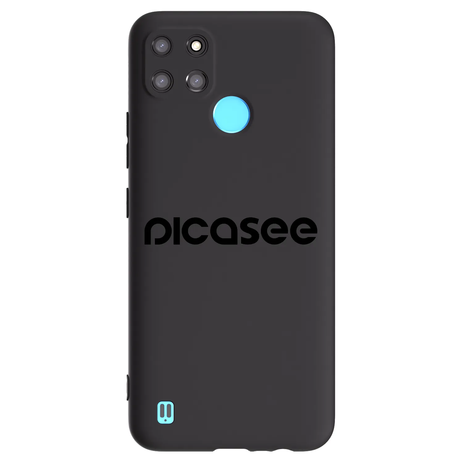 Picasee silikonowe czarne etui na Realme C21Y - Picasee - new logo - black