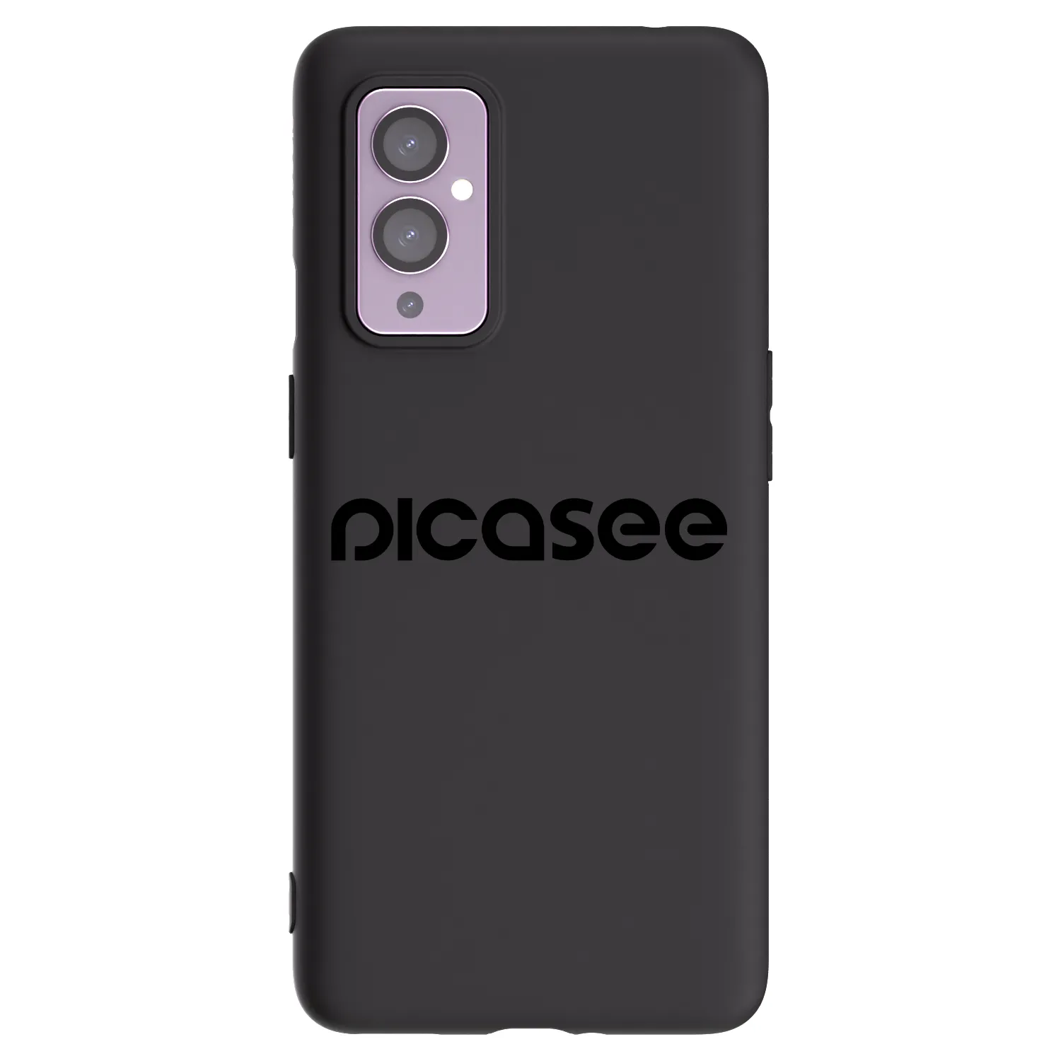 Picasee silikonowe czarne etui na OnePlus 9 - Picasee - new logo - black