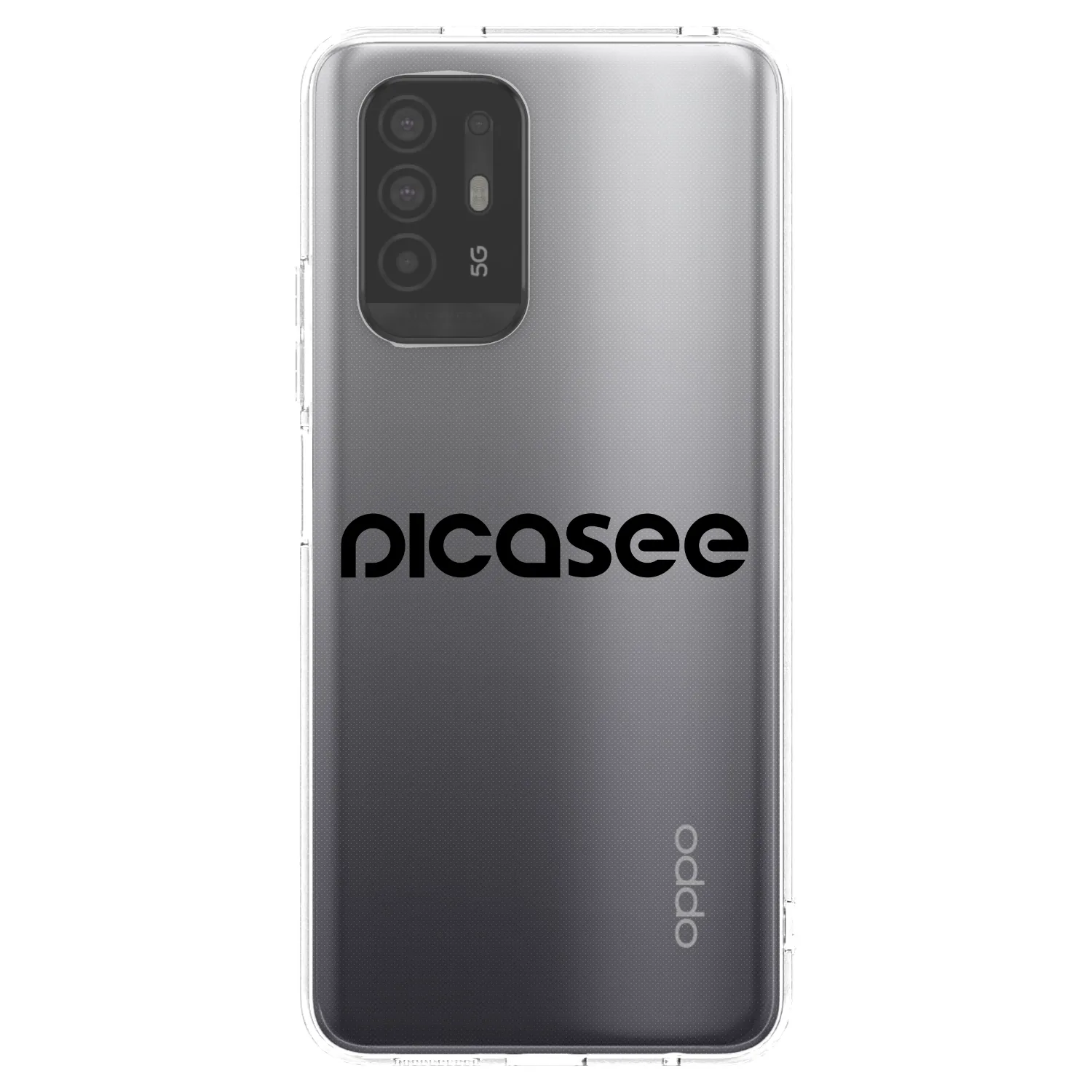 Picasee silikonowe przeźroczyste etui na OPPO A94 5G - Picasee - new logo - black