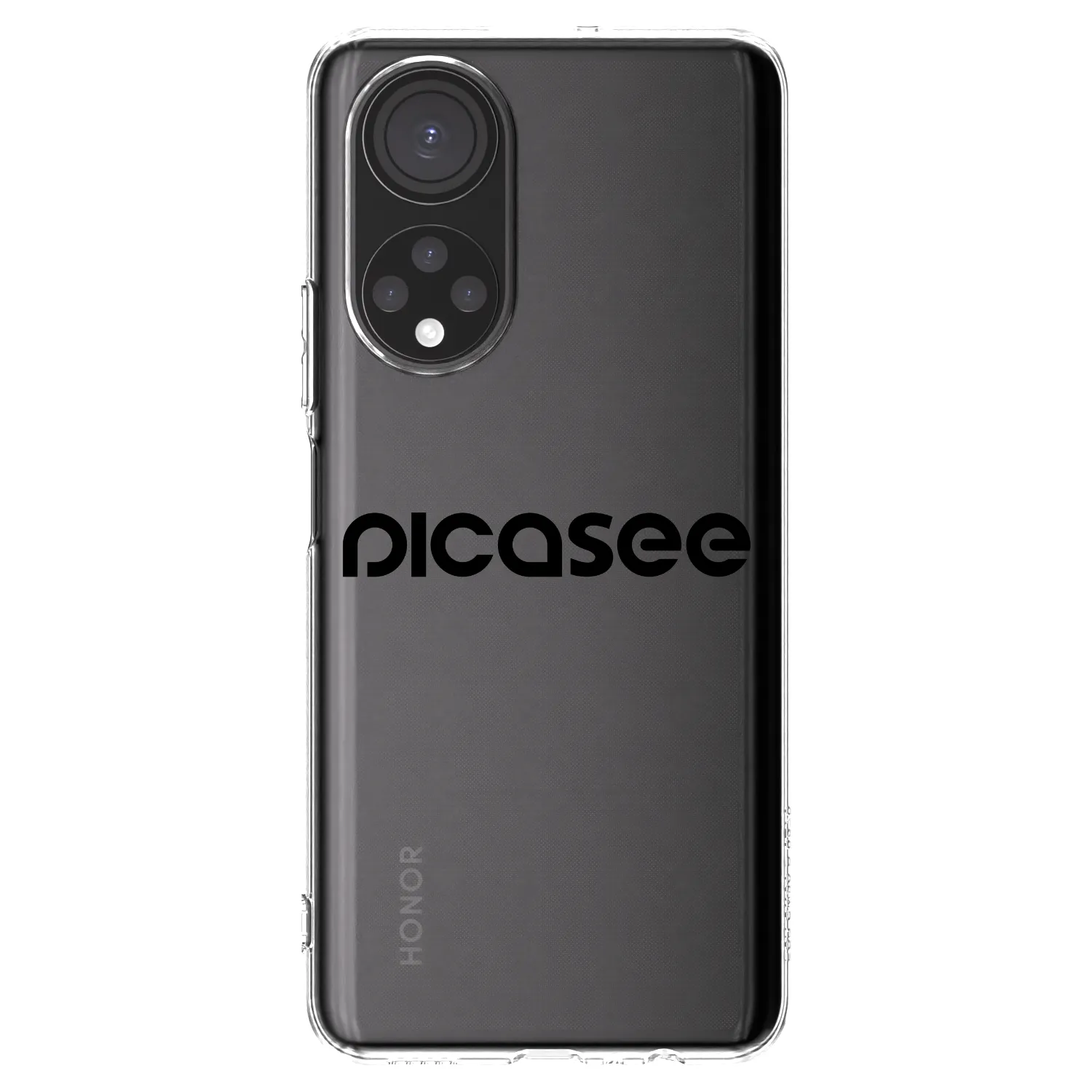 Picasee silikonowe przeźroczyste etui na Honor X7 - Picasee - new logo - black