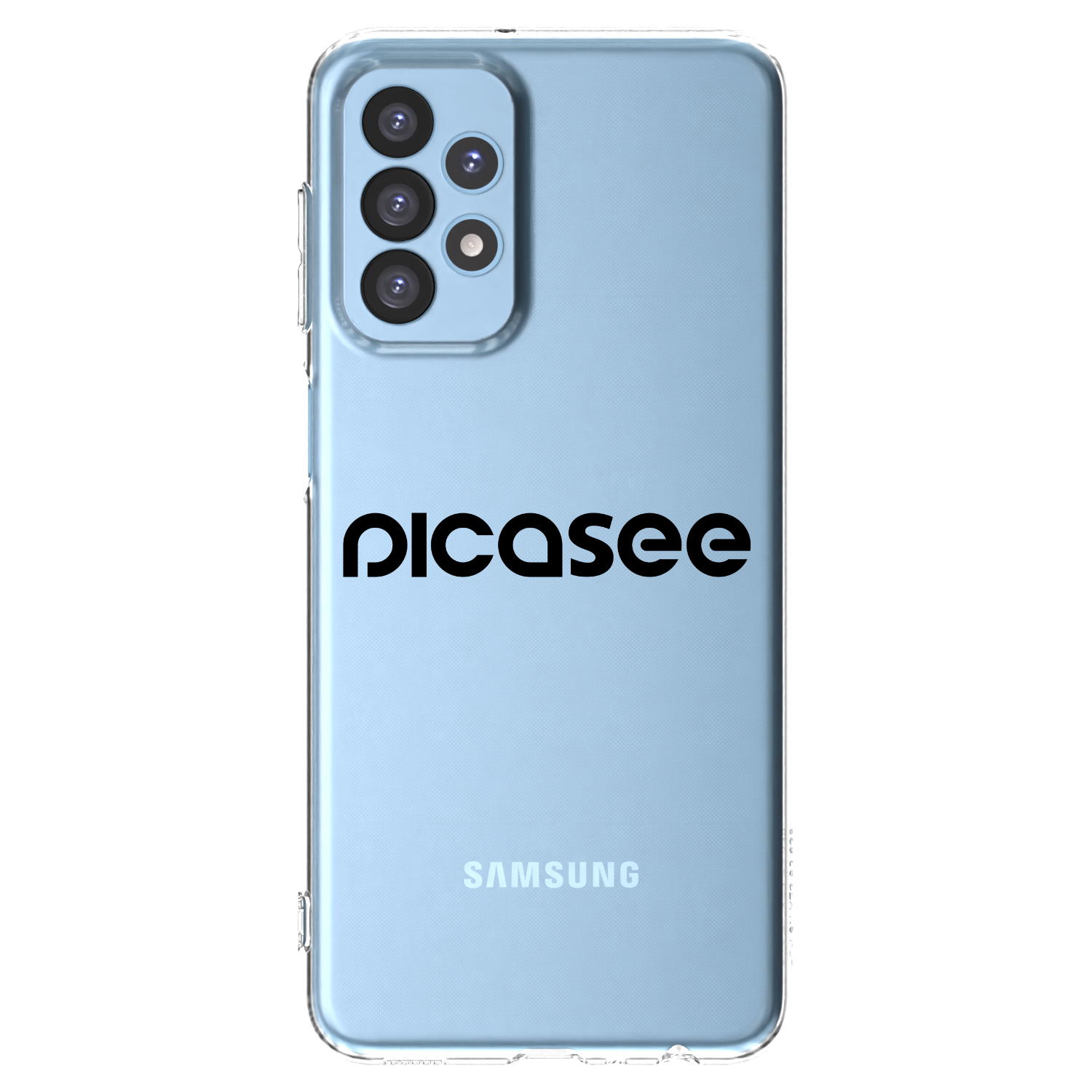Picasee silikonowe przeźroczyste etui na Samsung Galaxy A23 A235F 4G - Picasee - new logo - black