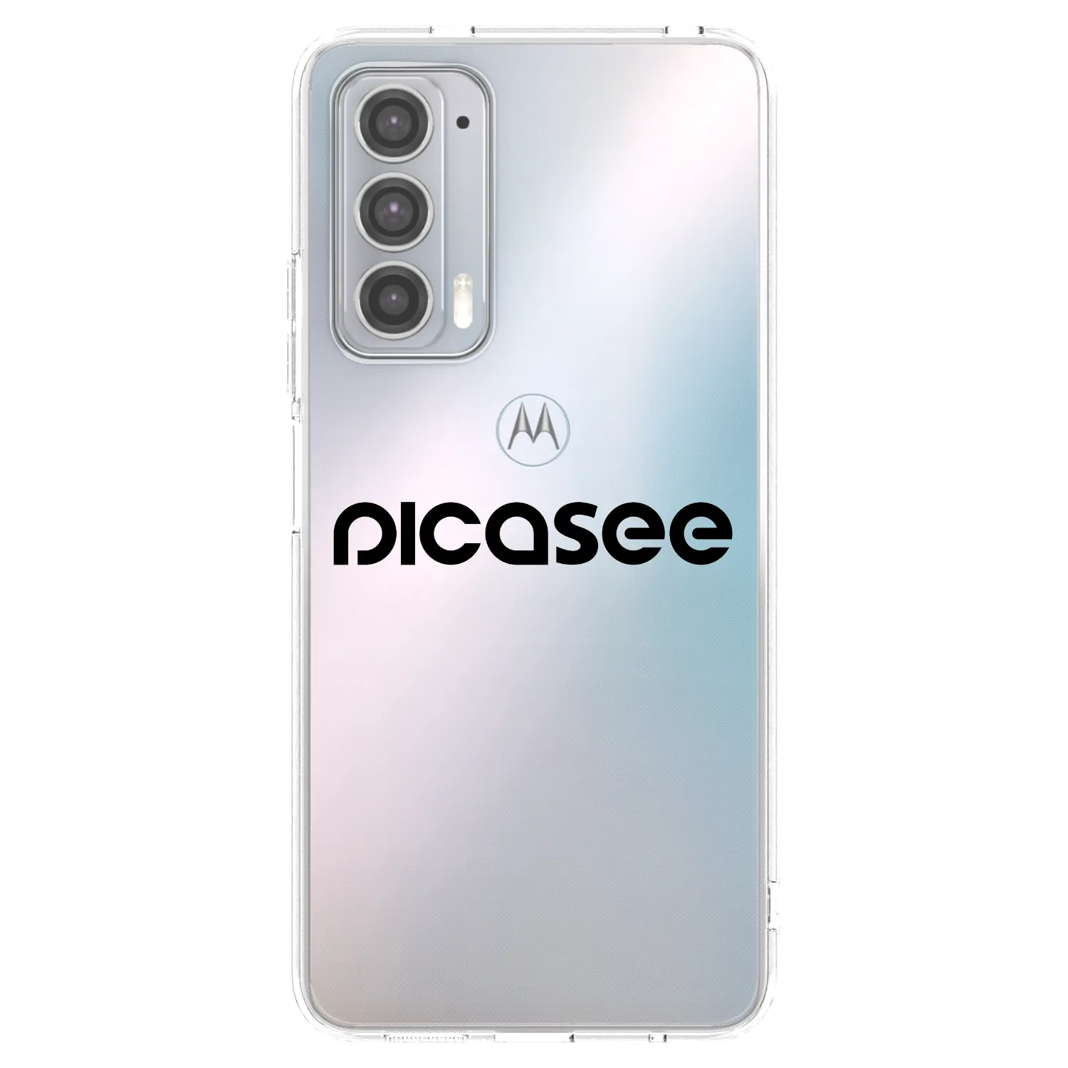 Picasee silikonowe przeźroczyste etui na Motorola Edge 20 - Picasee - new logo - black