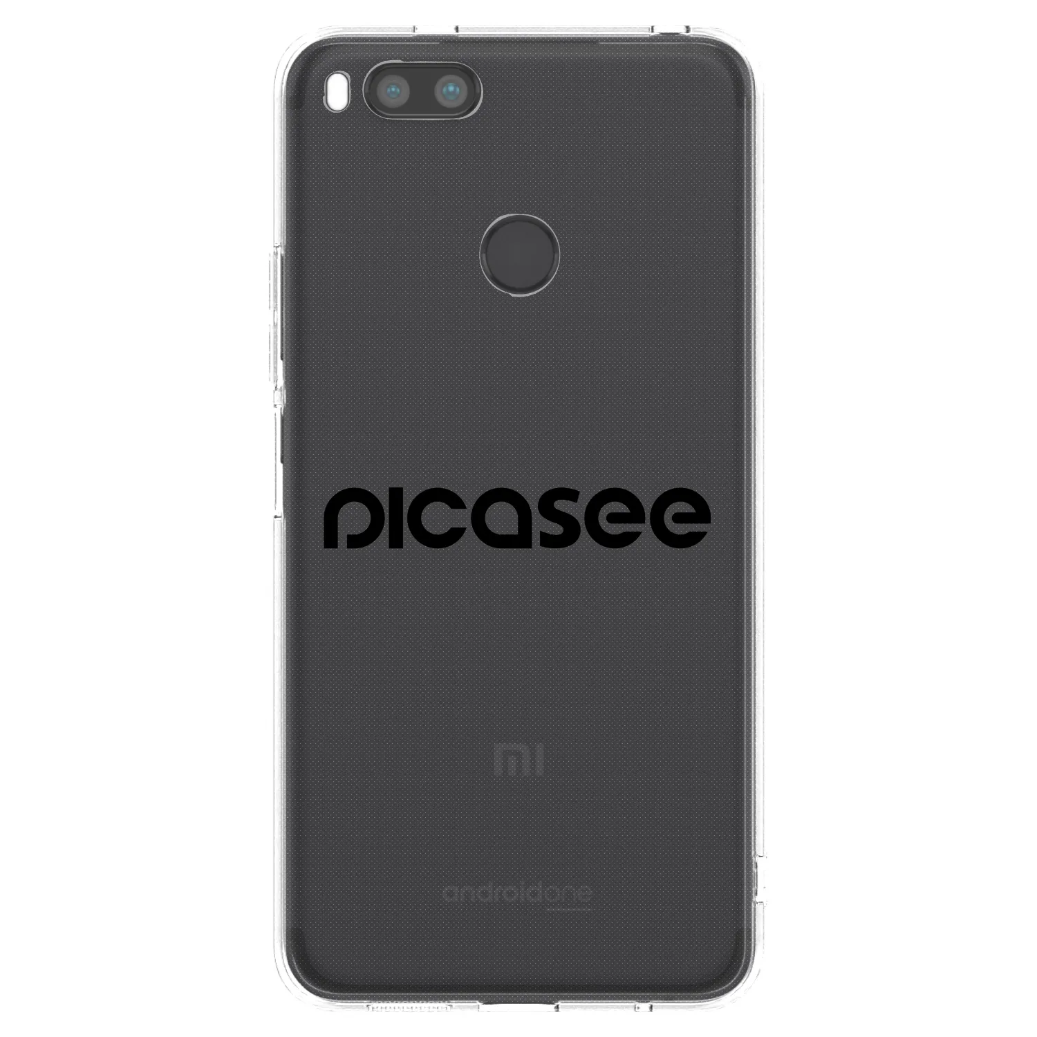 Picasee silikonowe przeźroczyste etui na Xiaomi Redmi A1 - Picasee - new logo - black