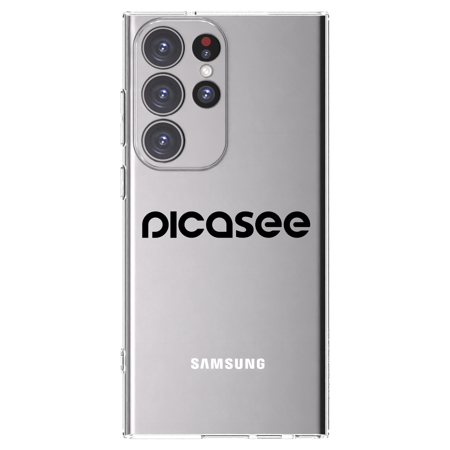 Picasee silikonowe przeźroczyste etui na Samsung Galaxy S23 Ultra 5G - Picasee - new logo - black