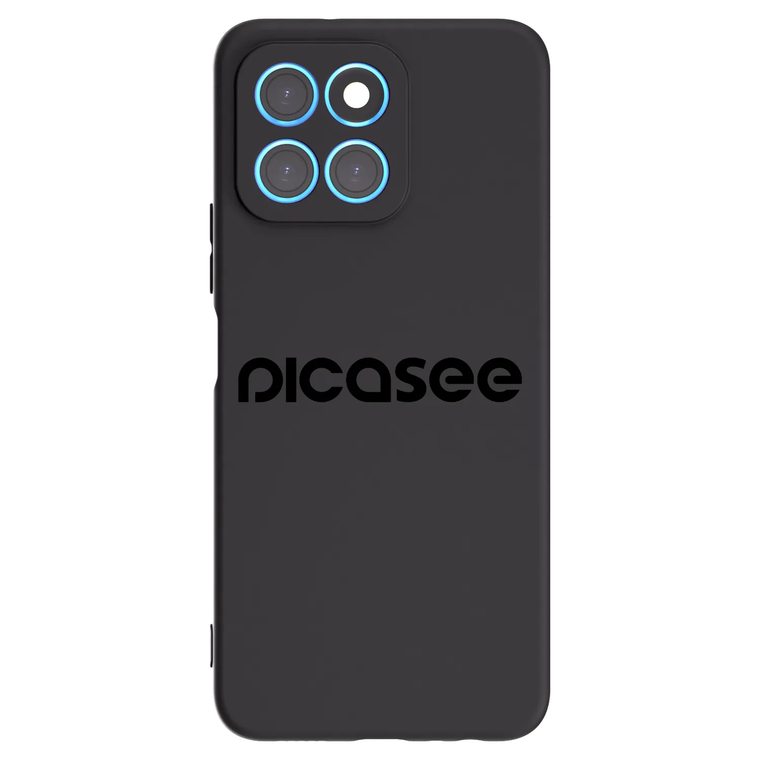 Picasee silikonowe czarne etui na Honor X8 5G - Picasee - new logo - black