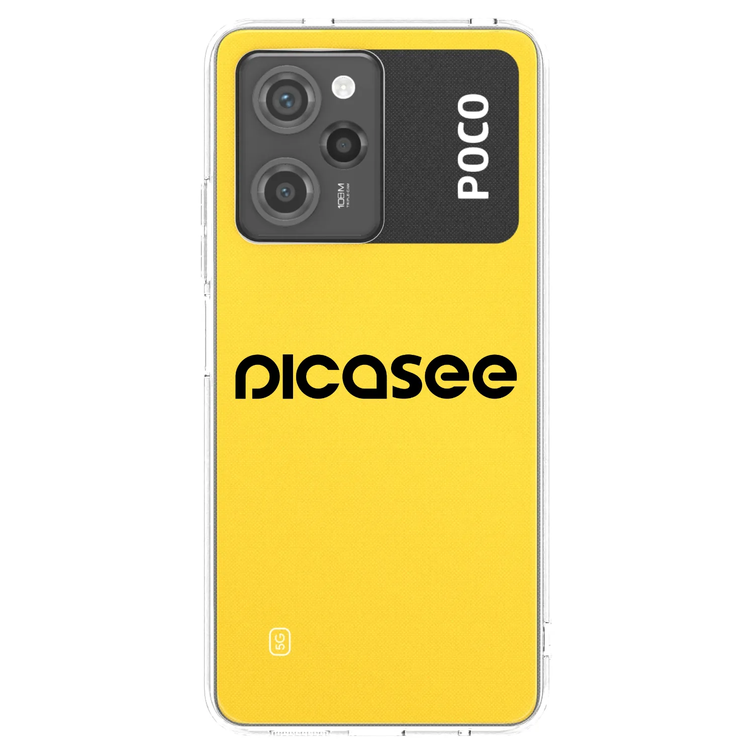 Picasee silikonowe przeźroczyste etui na Xiaomi Poco X5 Pro - Picasee - new logo - black