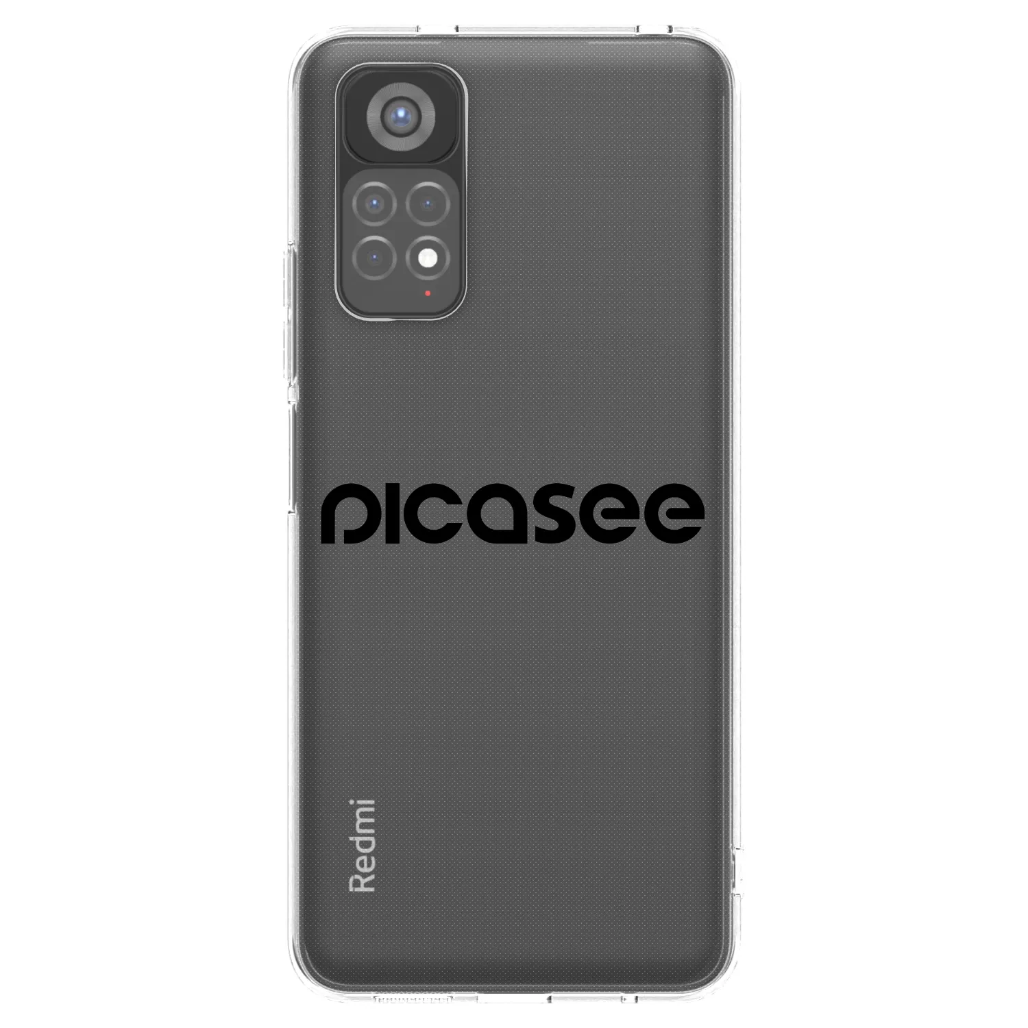Picasee silikonowe przeźroczyste etui na Xiaomi Redmi Note 11S 5G - Picasee - new logo - black