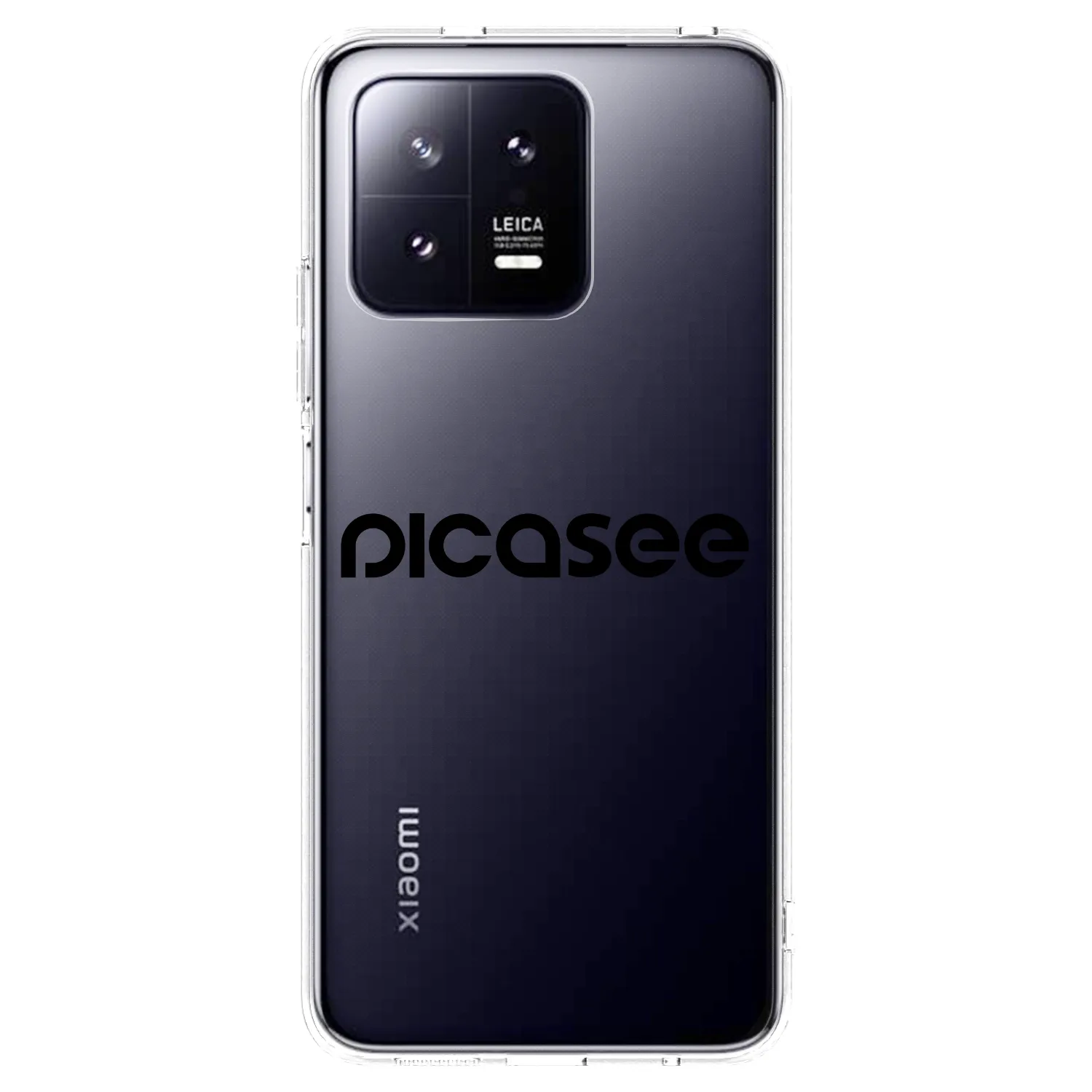 Picasee silikonowe przeźroczyste etui na Xiaomi 13 Pro - Picasee - new logo - black