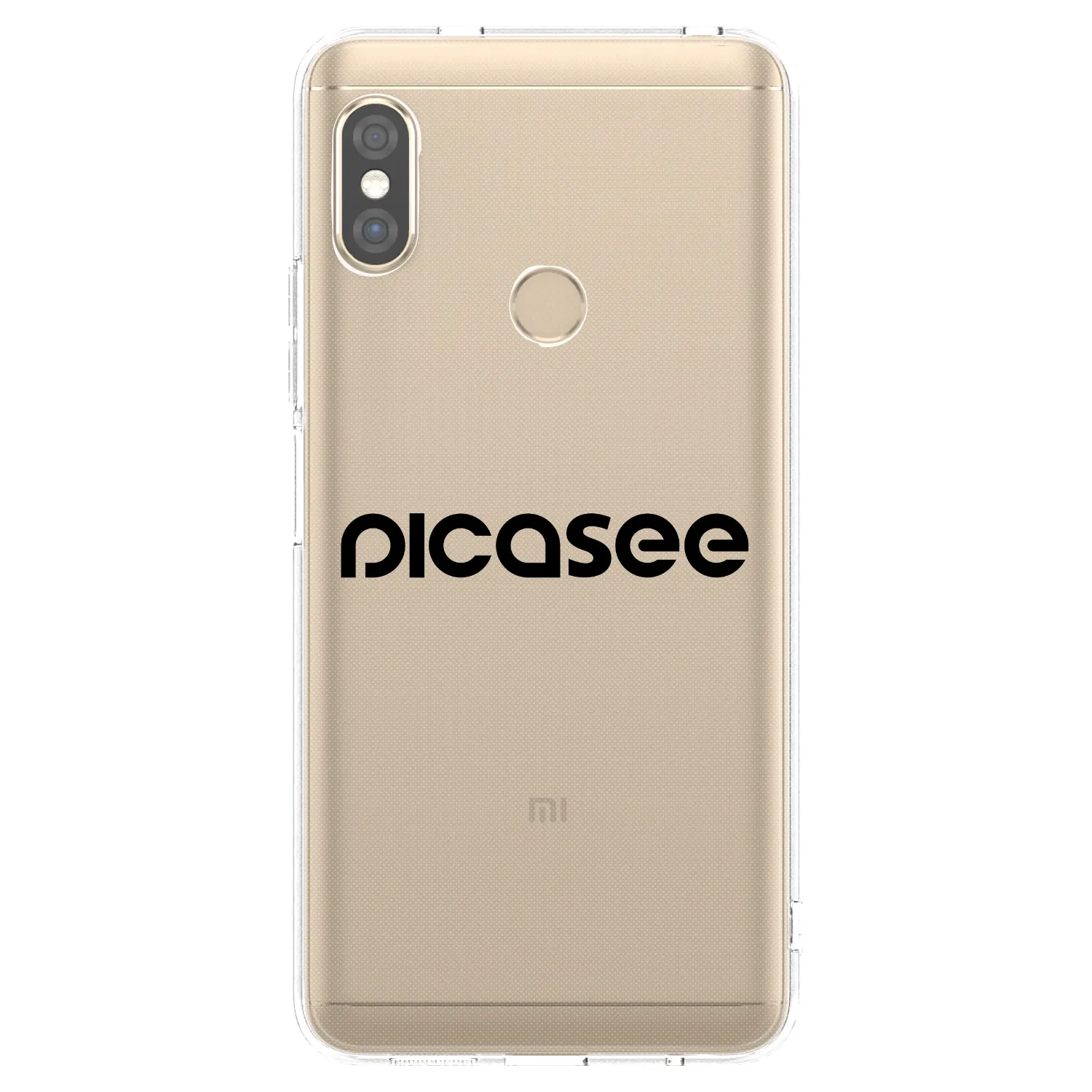 Picasee silikonowe przeźroczyste etui na Xiaomi Redmi Note 5 Global - Picasee - new logo - black